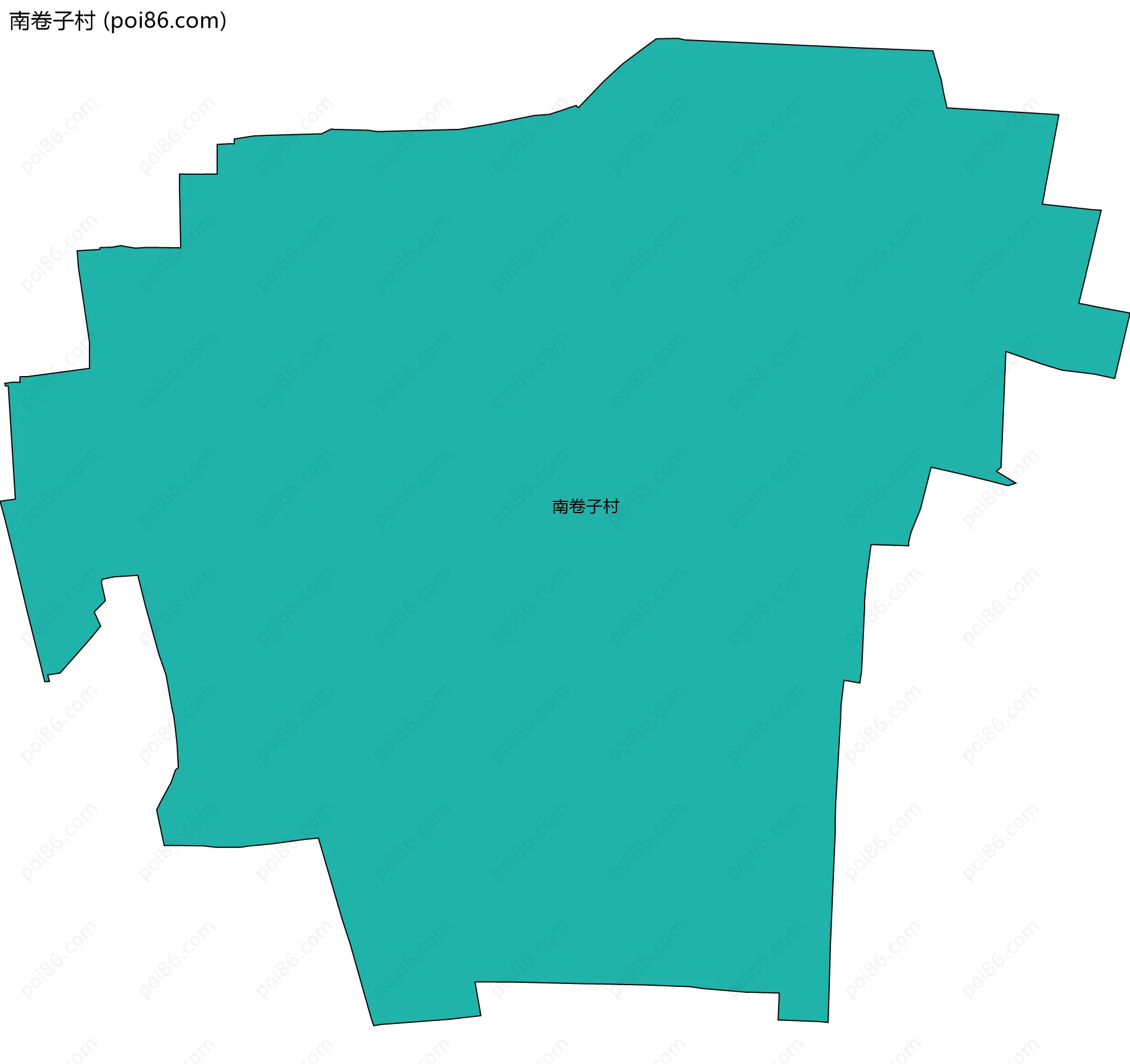南卷子村边界地图
