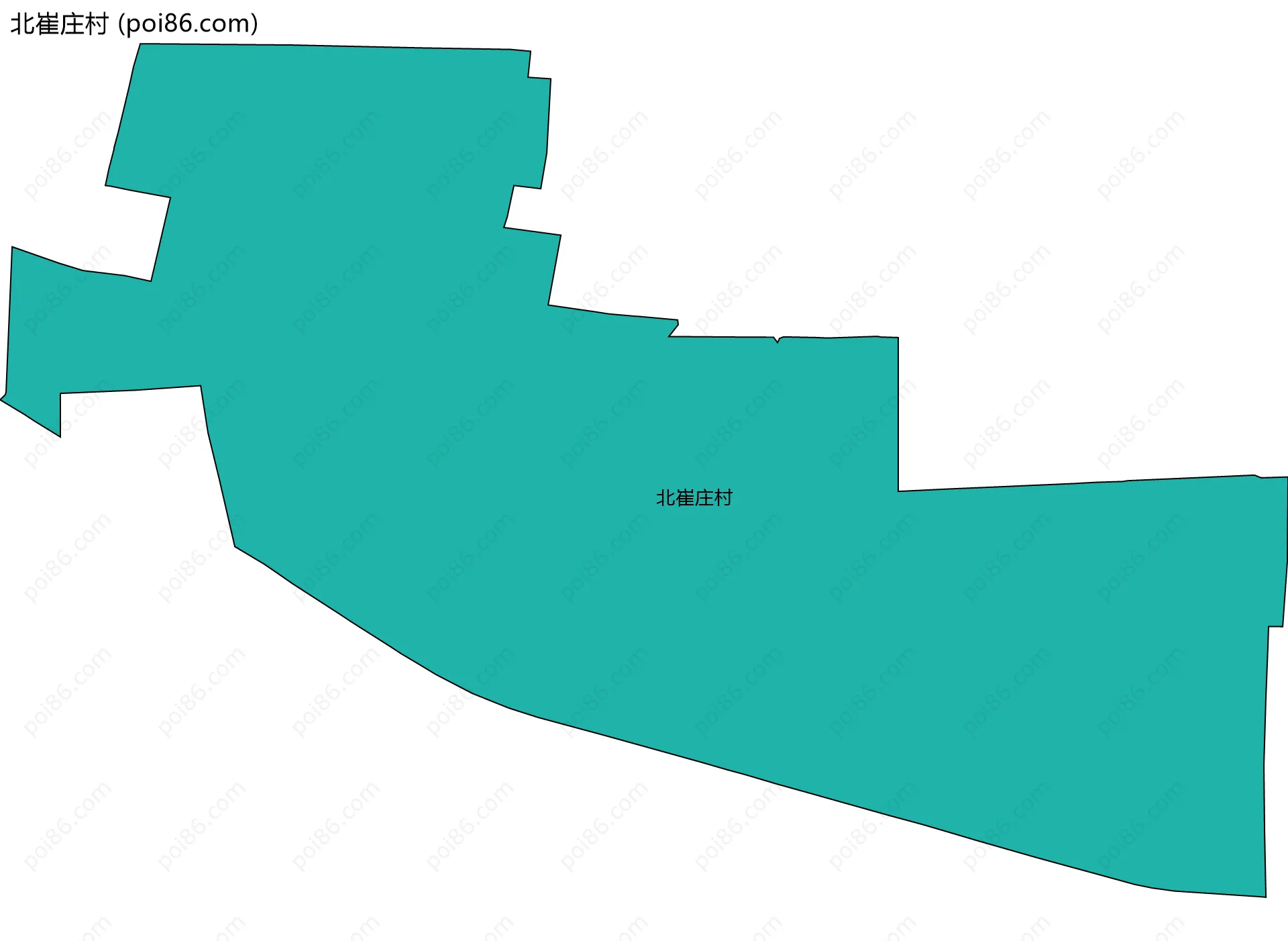 北崔庄村边界地图