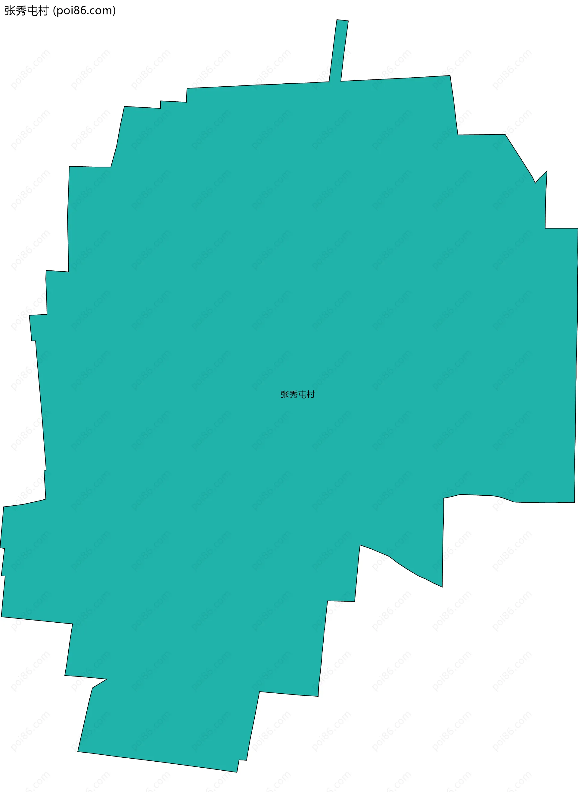 张秀屯村边界地图