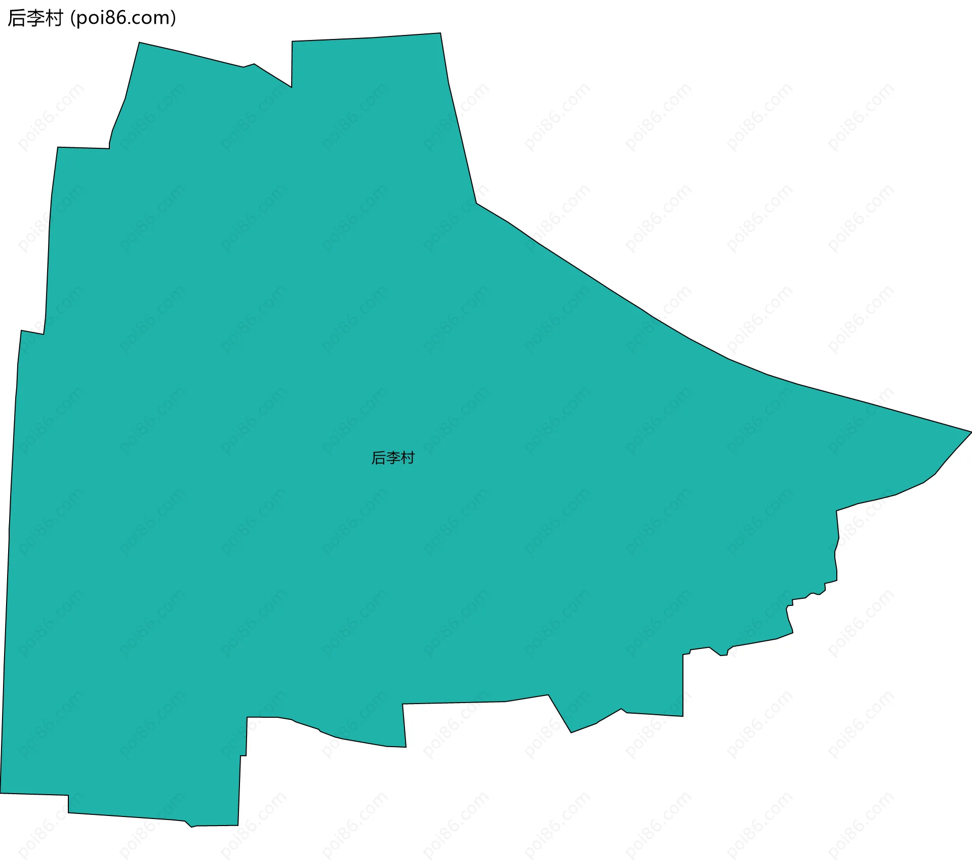 后李村边界地图