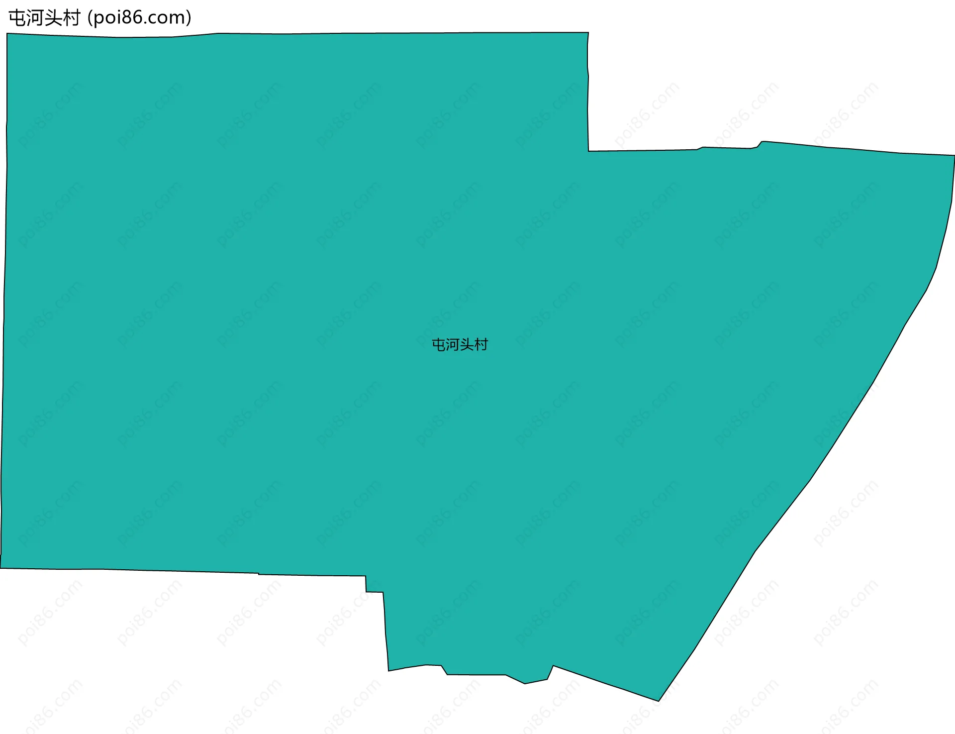 屯河头村边界地图