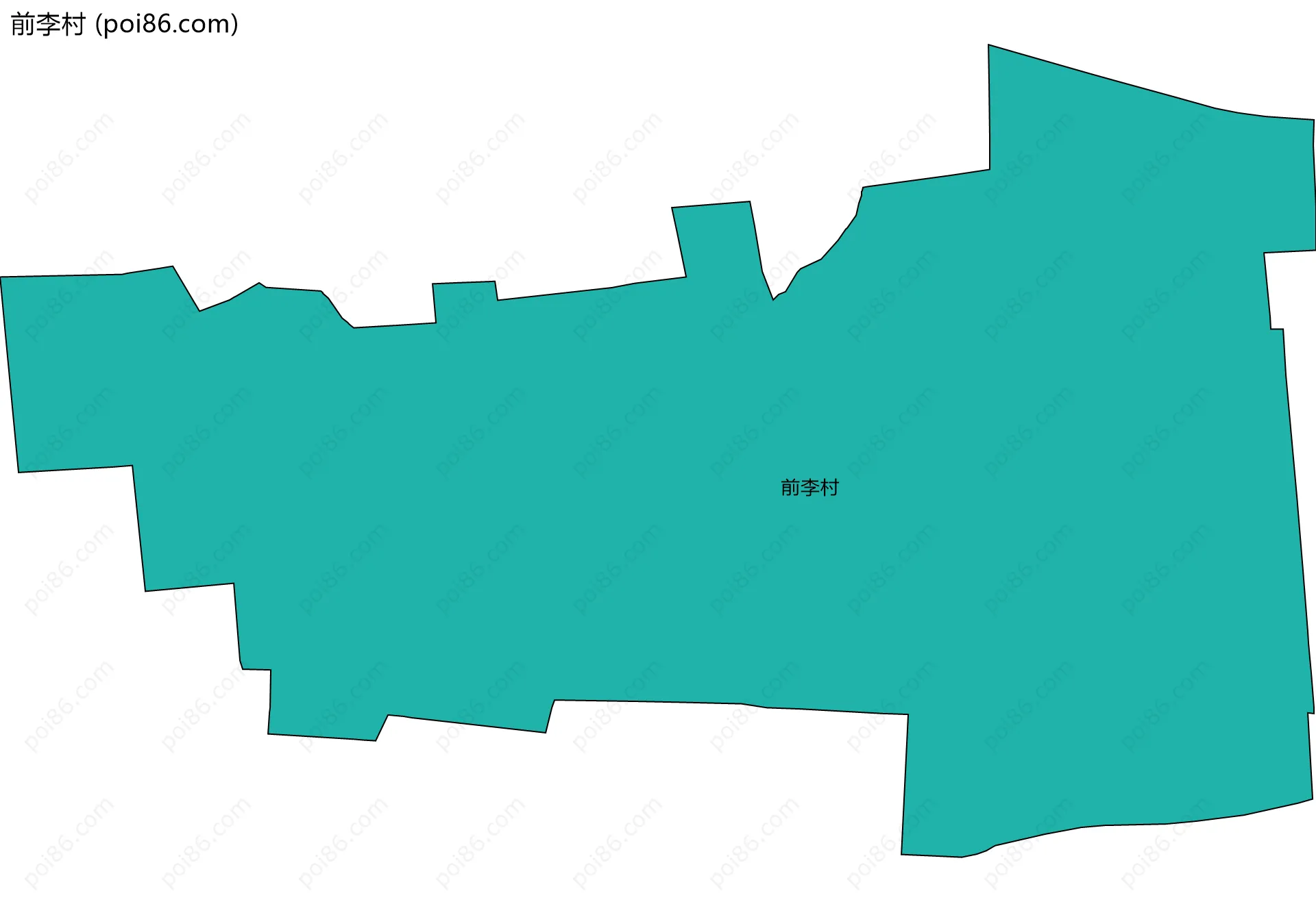 前李村边界地图