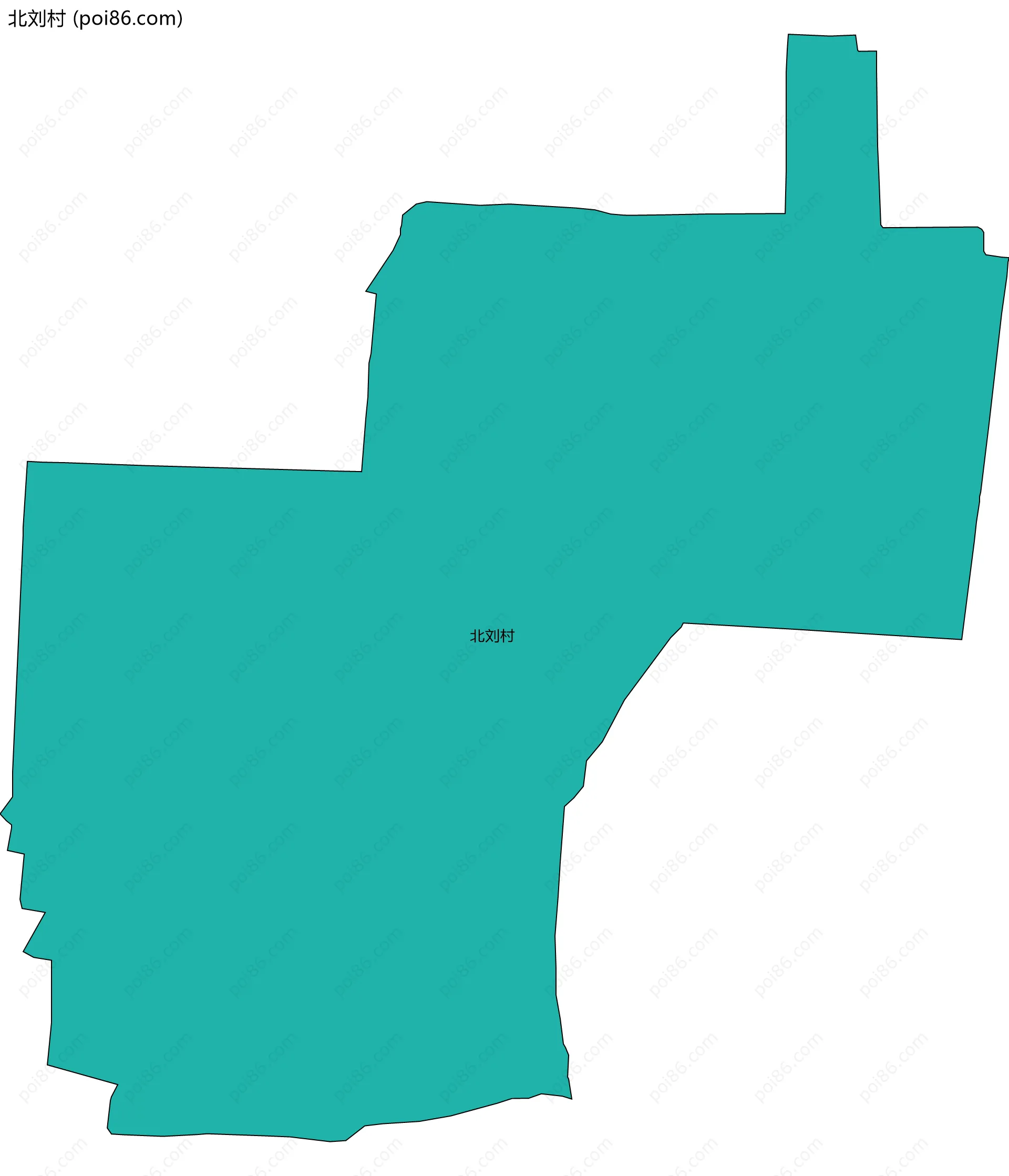 北刘村边界地图