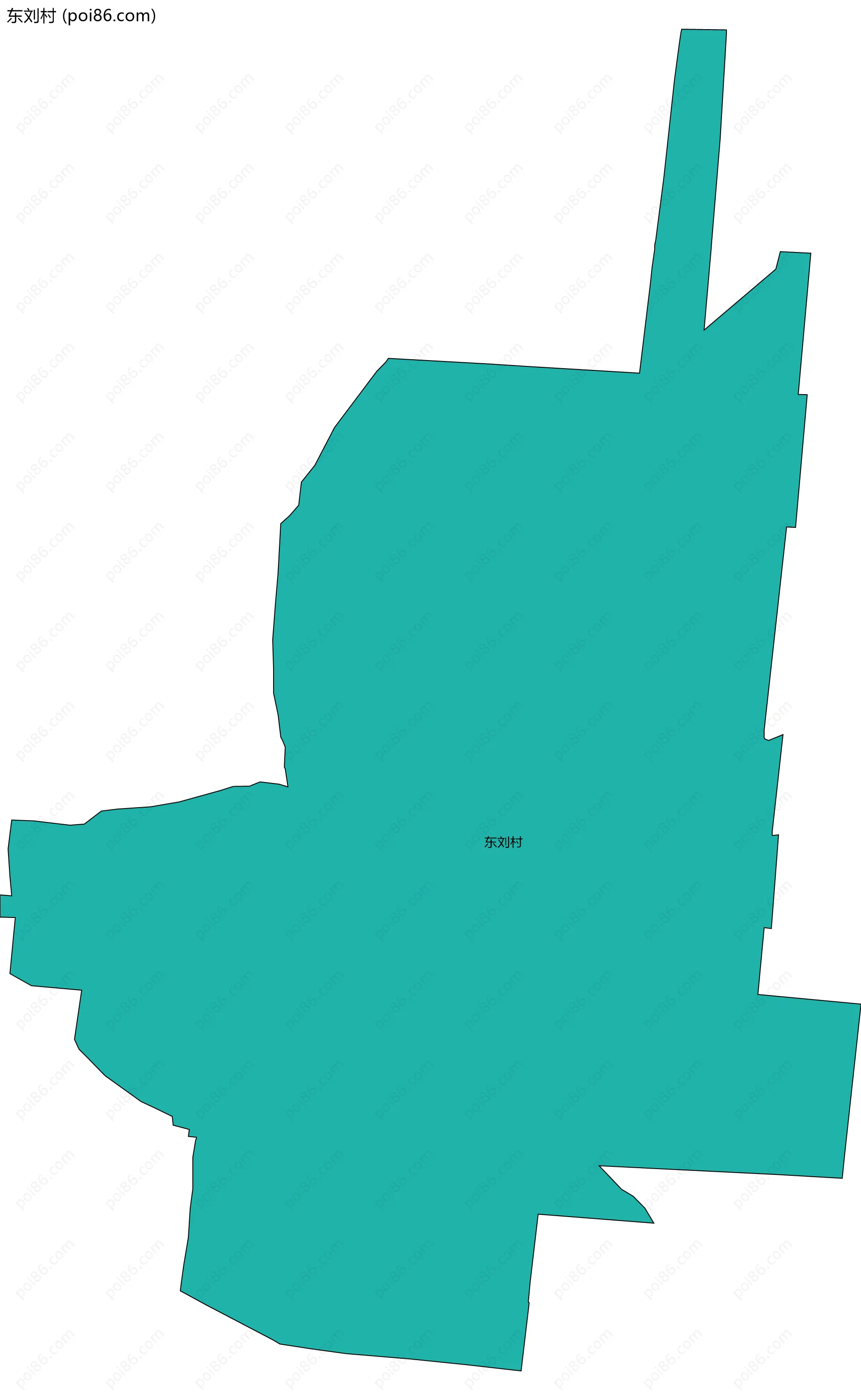 东刘村边界地图