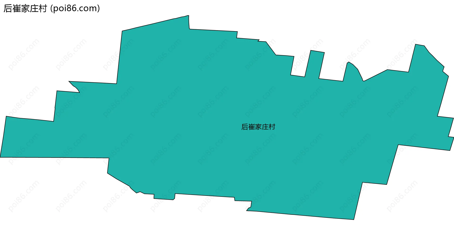 后崔家庄村边界地图