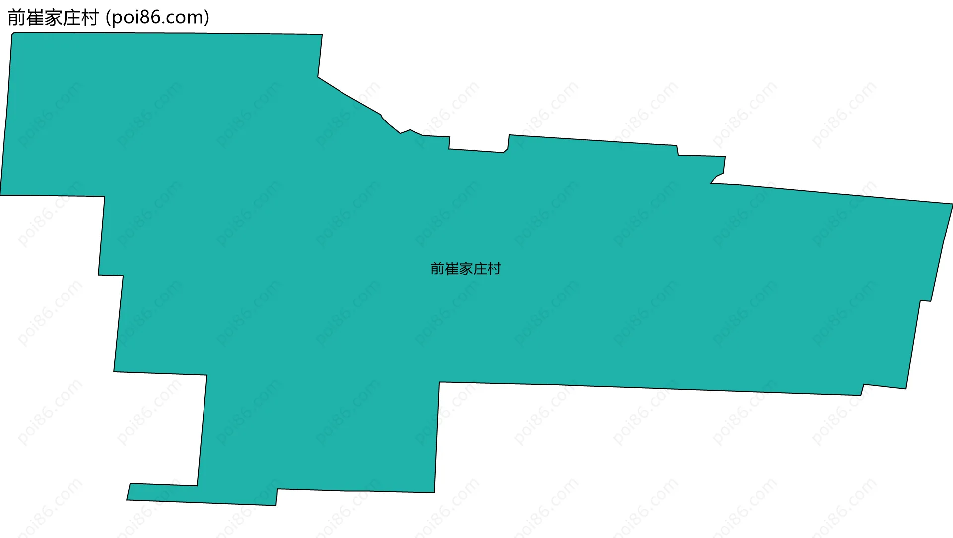 前崔家庄村边界地图