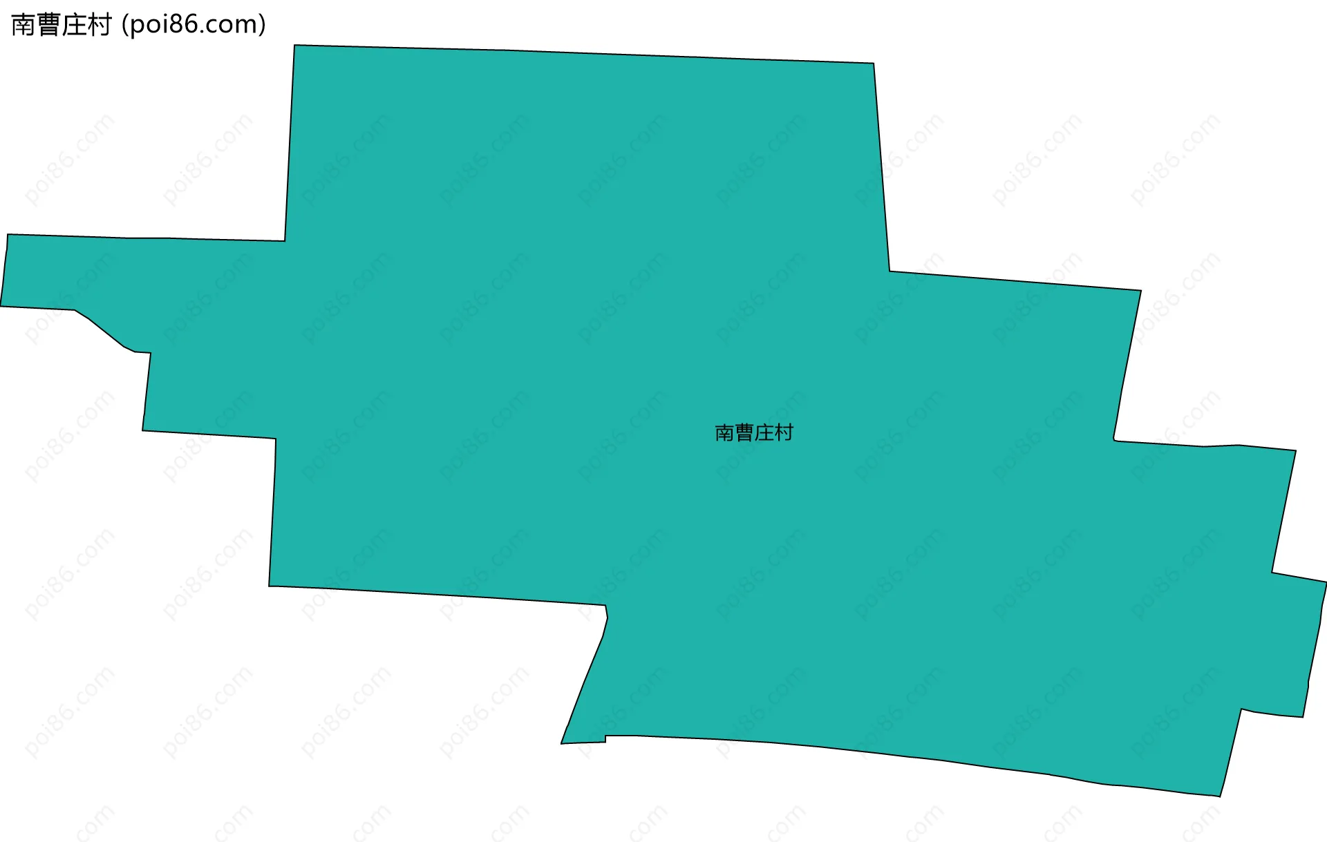 南曹庄村边界地图