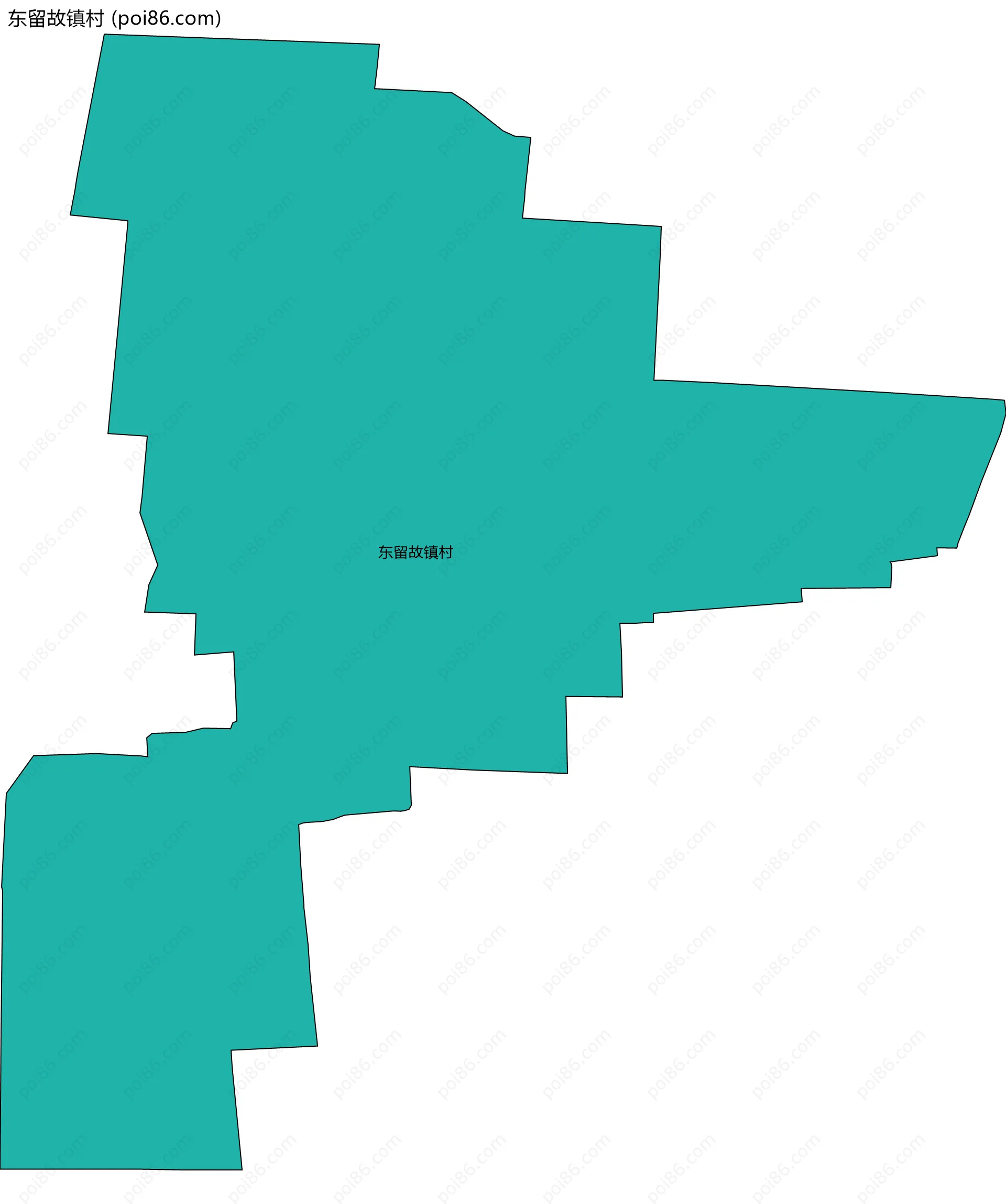 东留故镇村边界地图