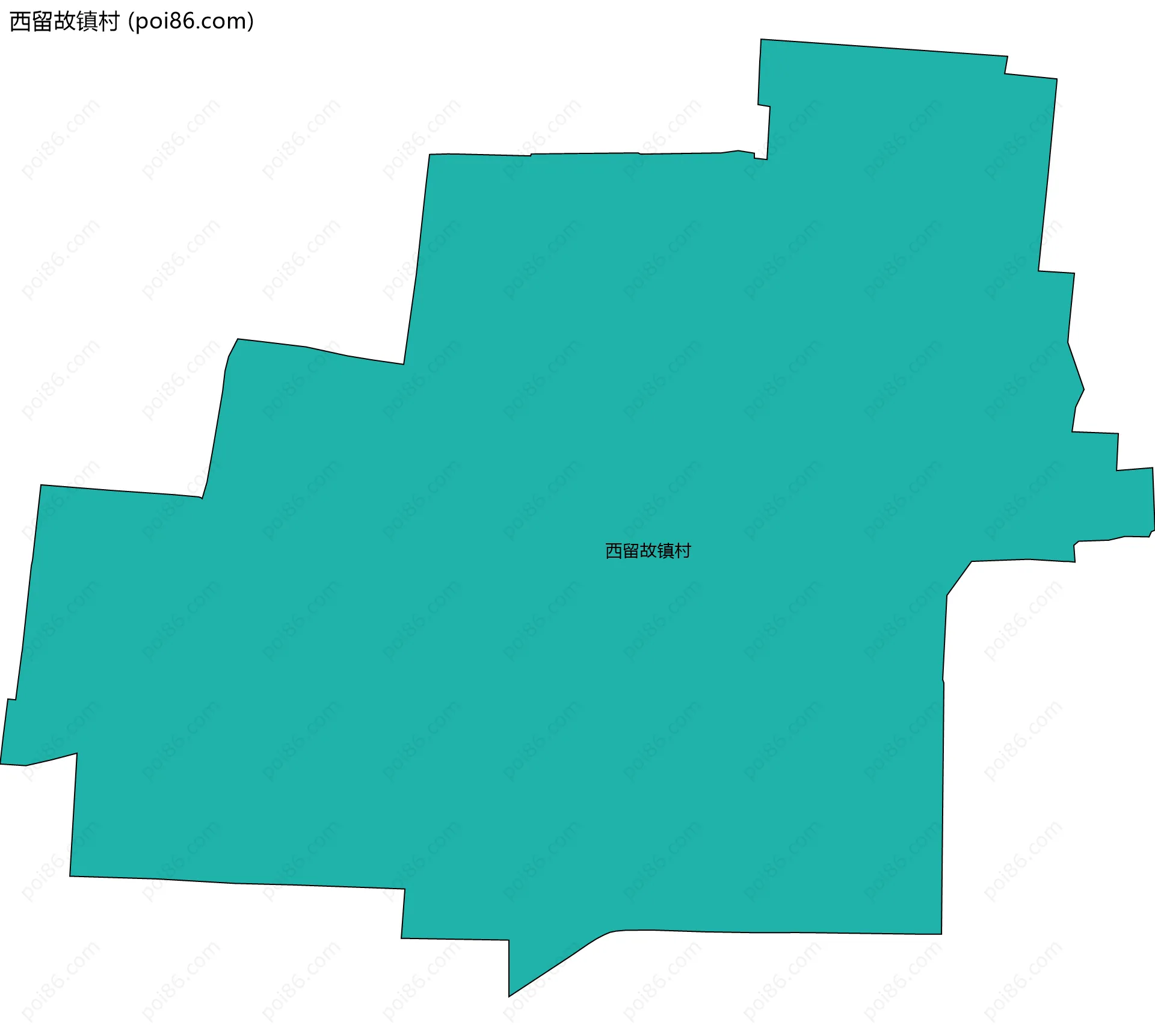 西留故镇村边界地图