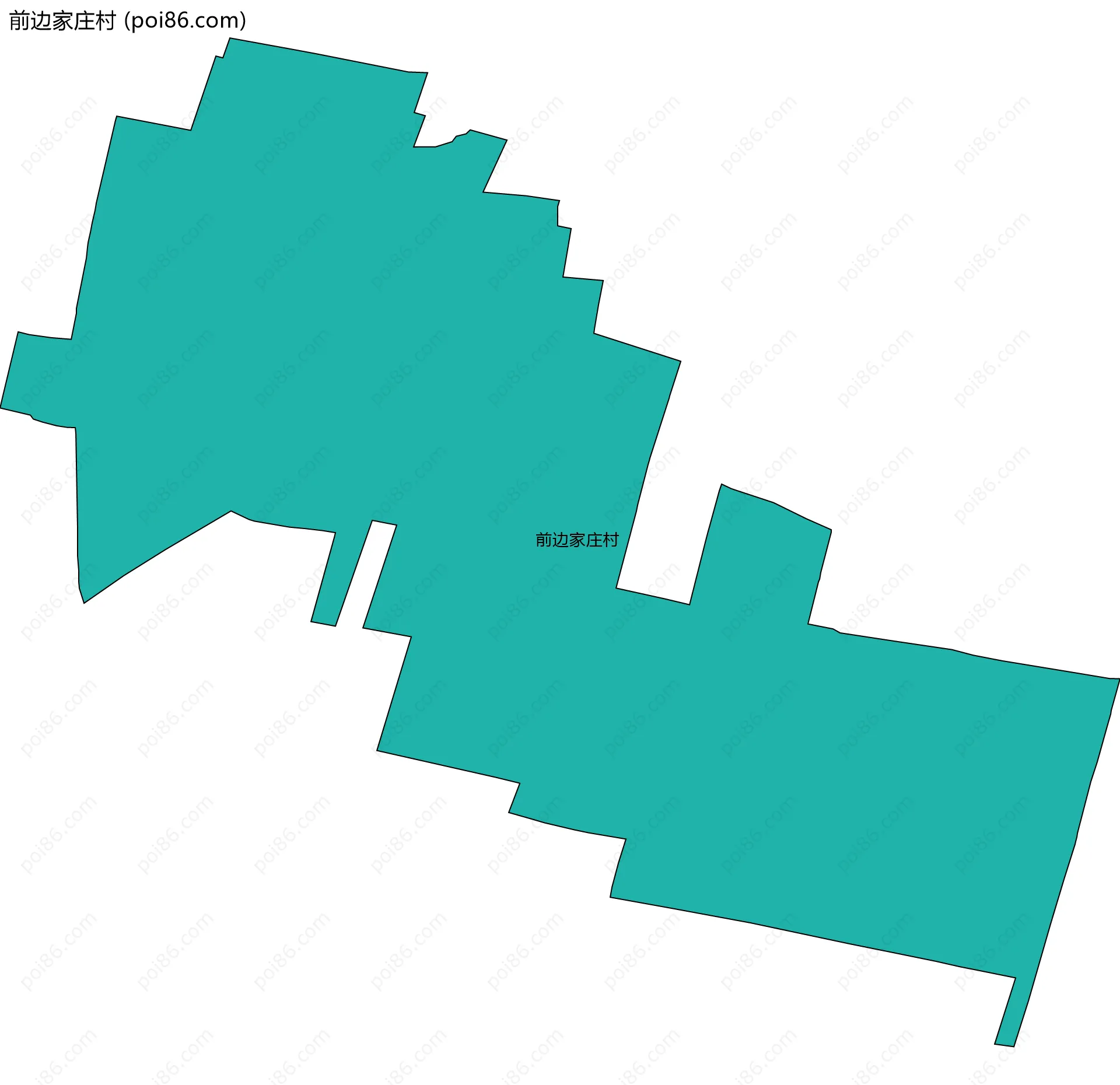 前边家庄村边界地图