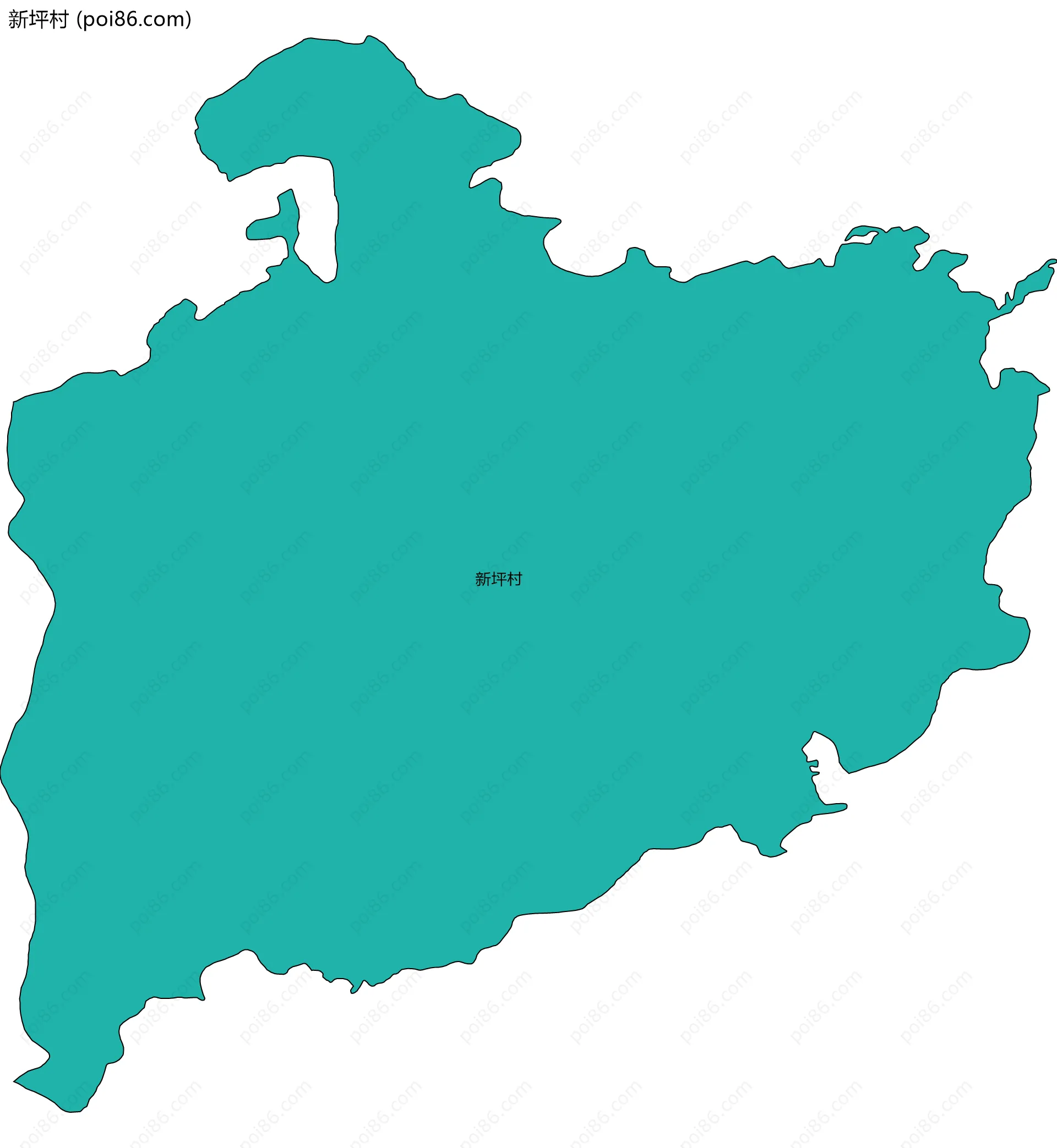 新坪村边界地图