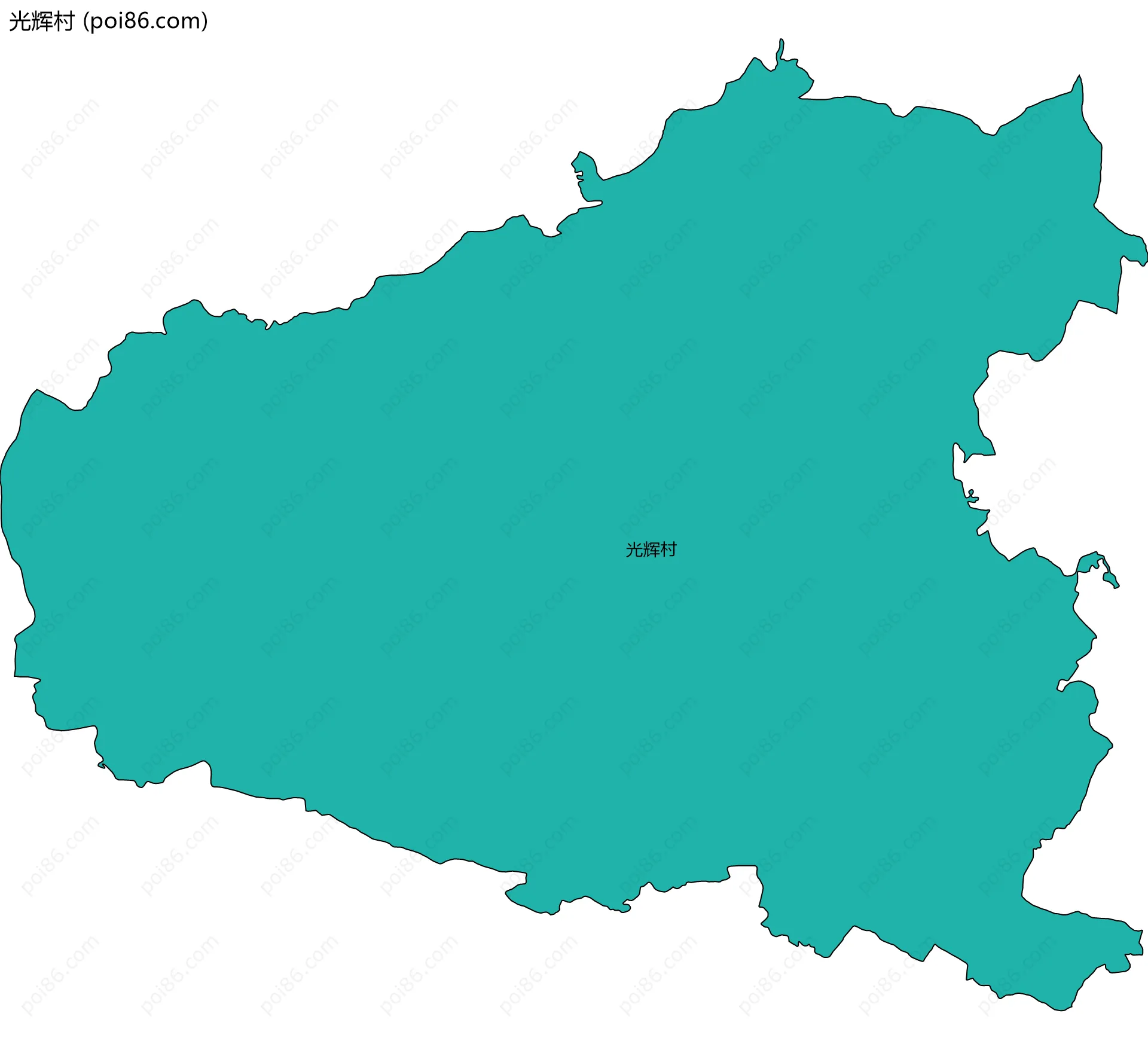 光辉村边界地图