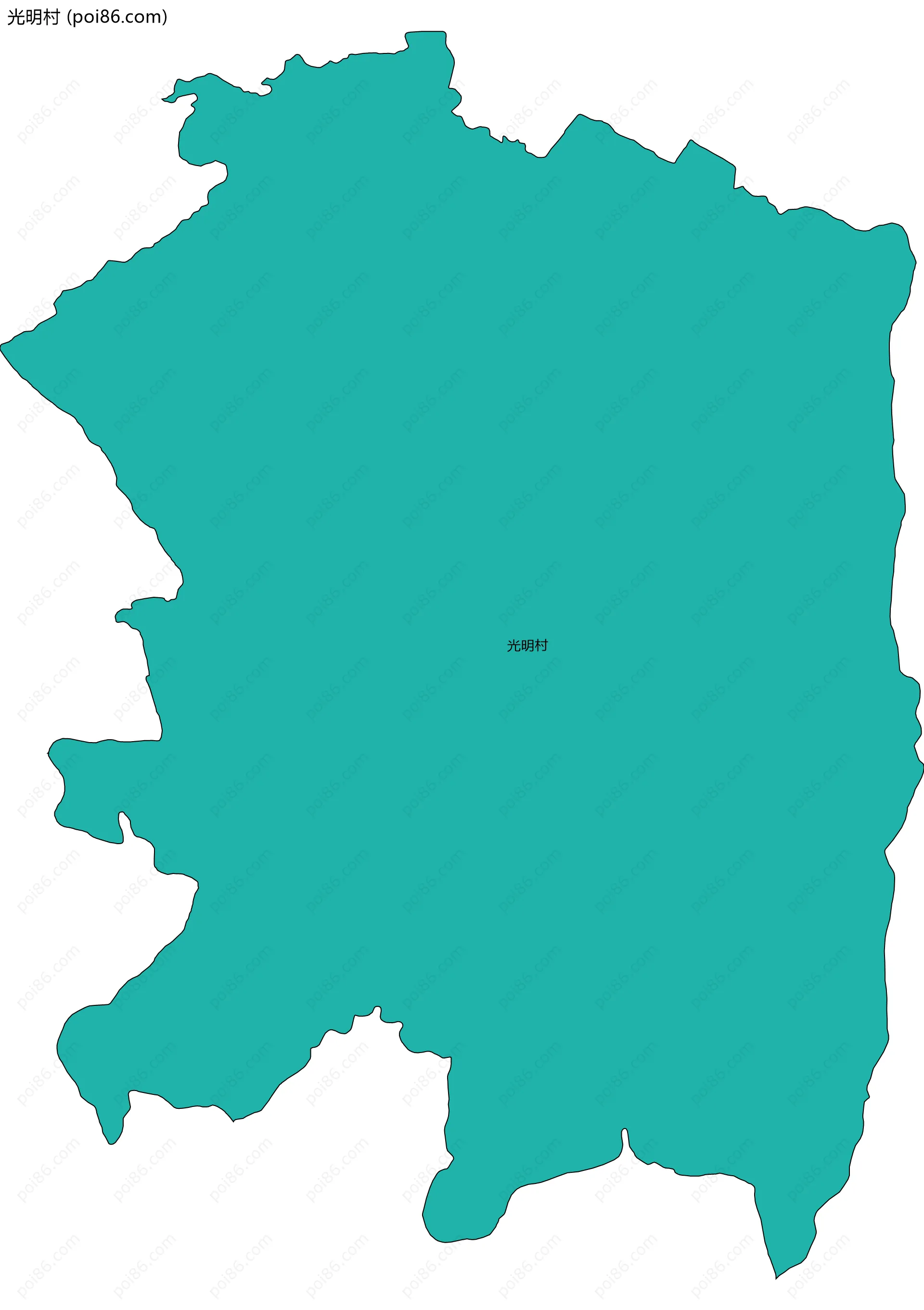 光明村边界地图