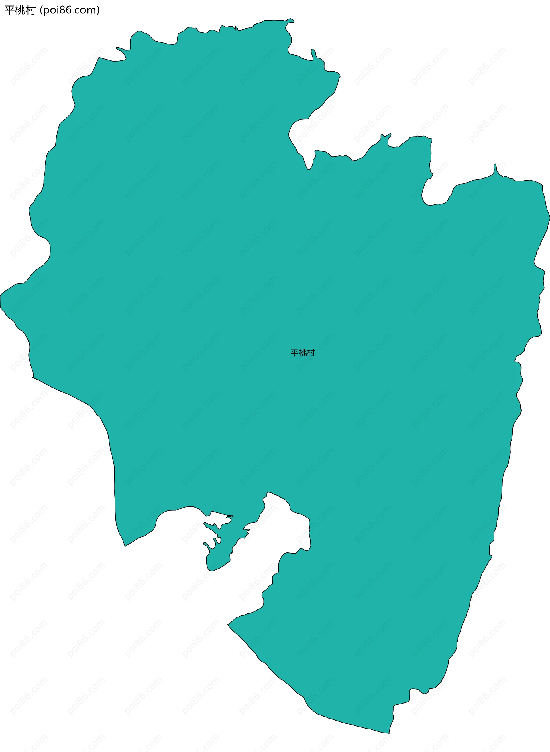 平桃村边界地图