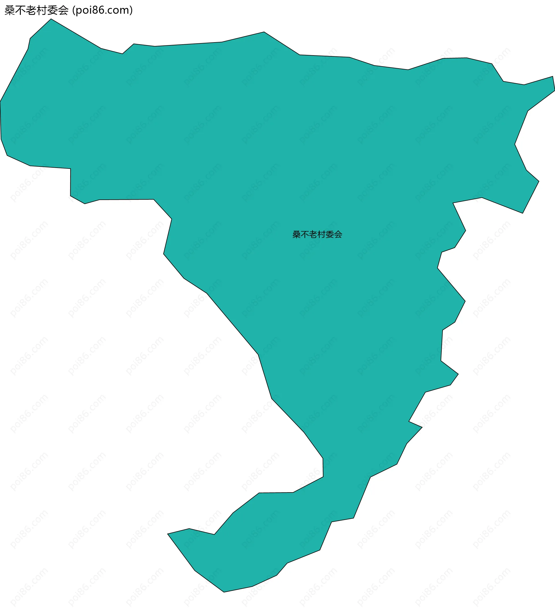 桑不老村委会边界地图