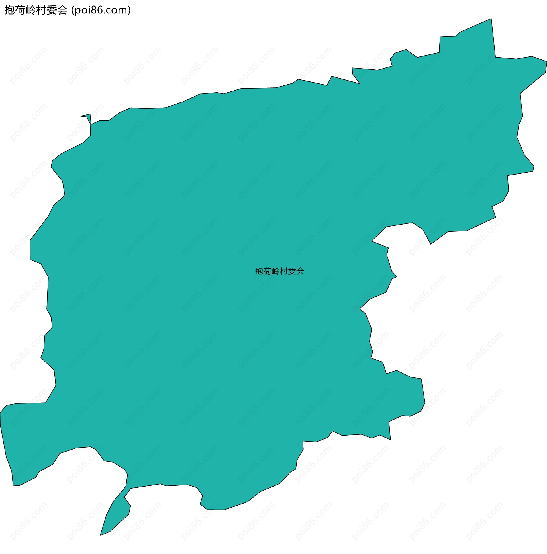 抱荷岭村委会边界地图