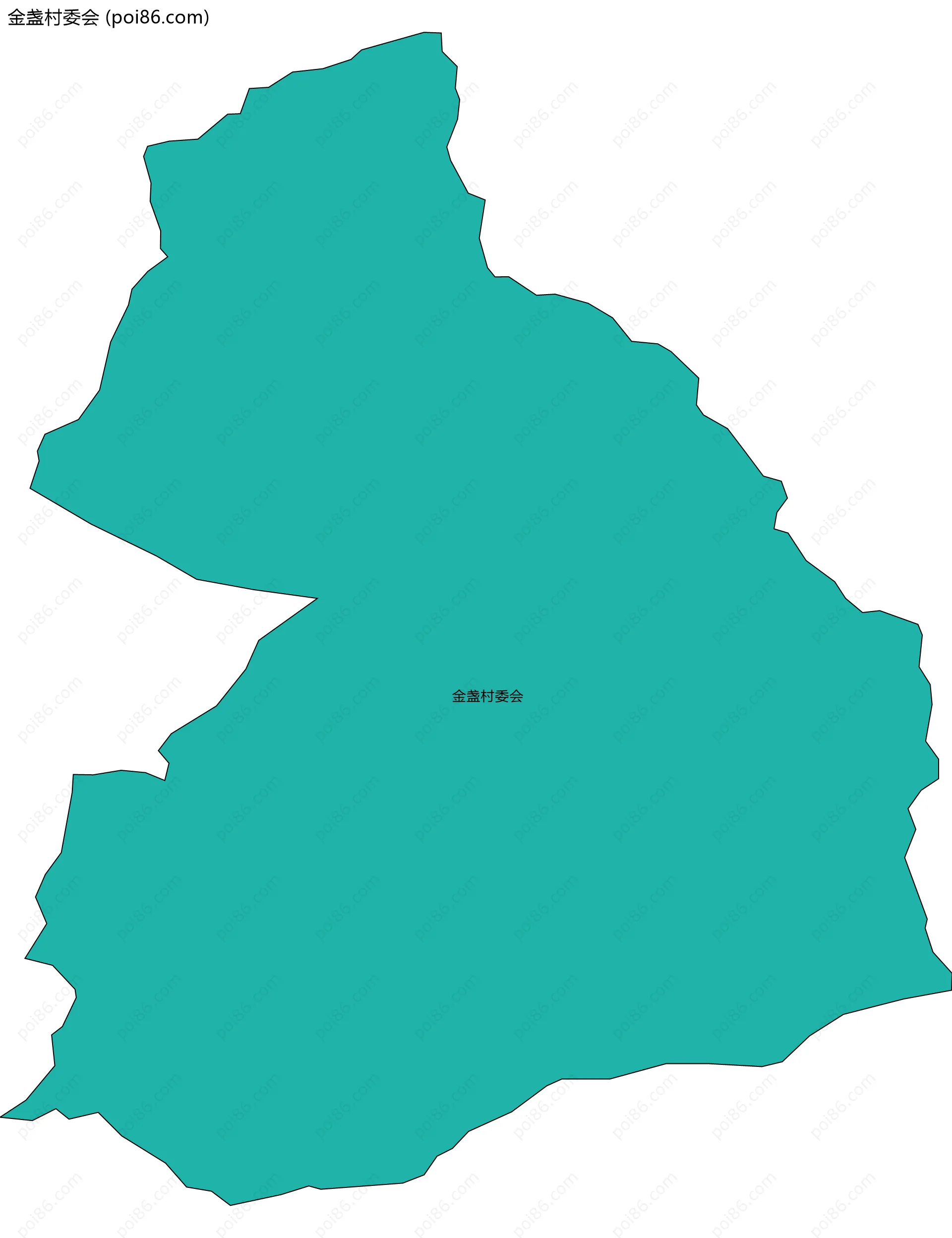 金盏村委会边界地图