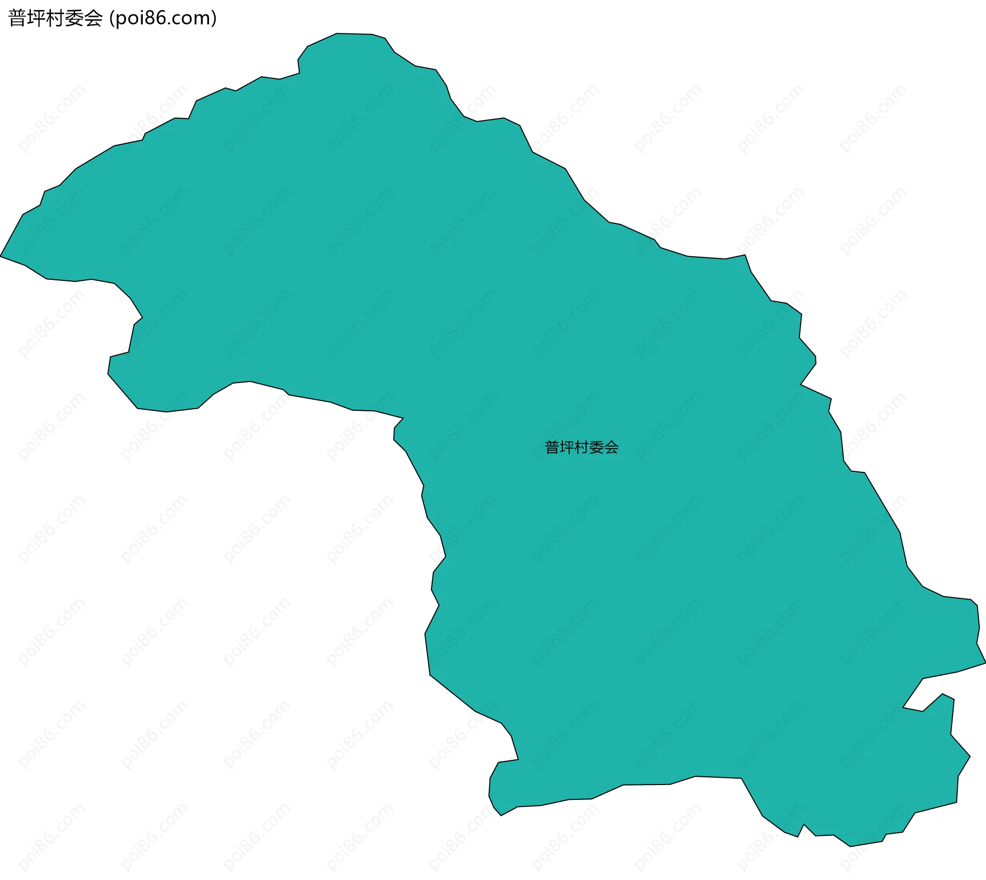 普坪村委会边界地图