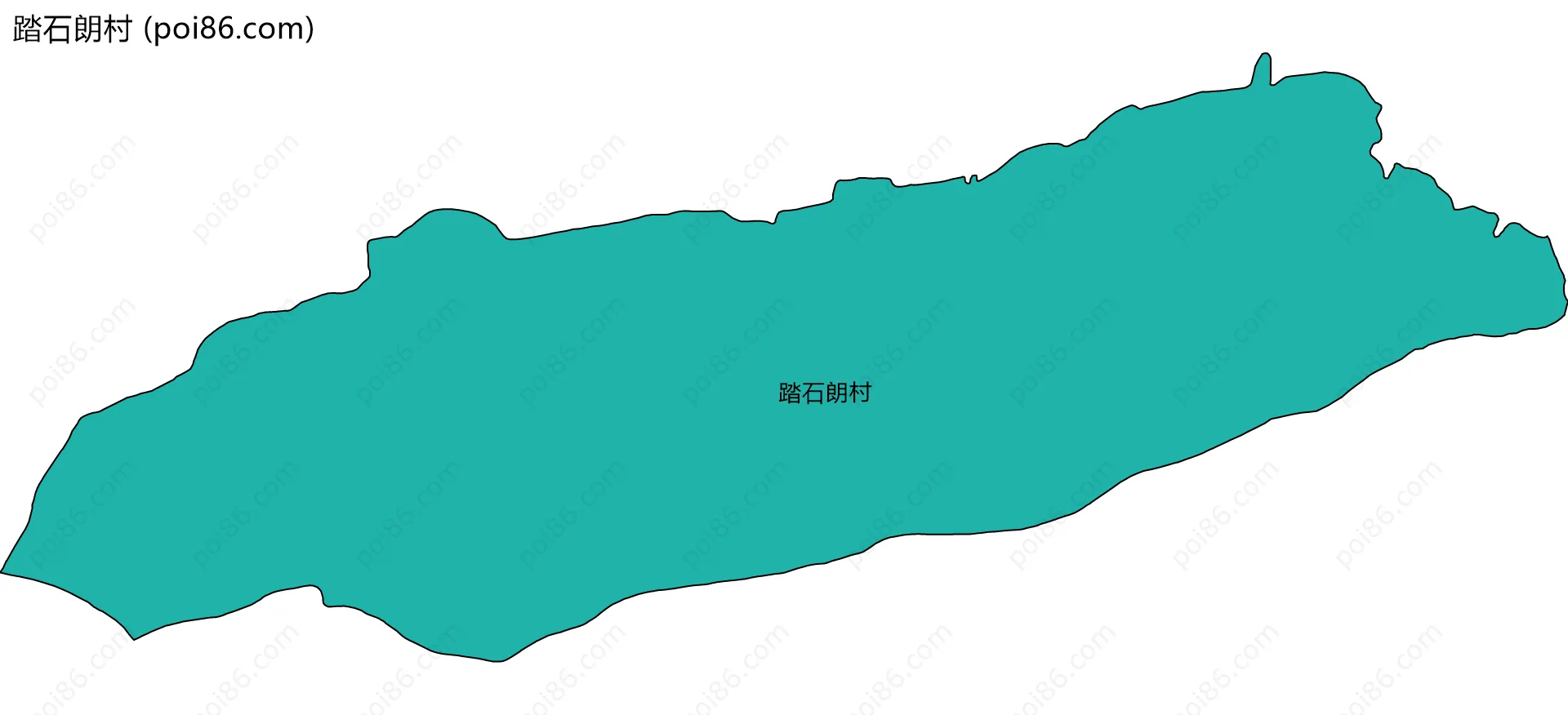 踏石朗村边界地图