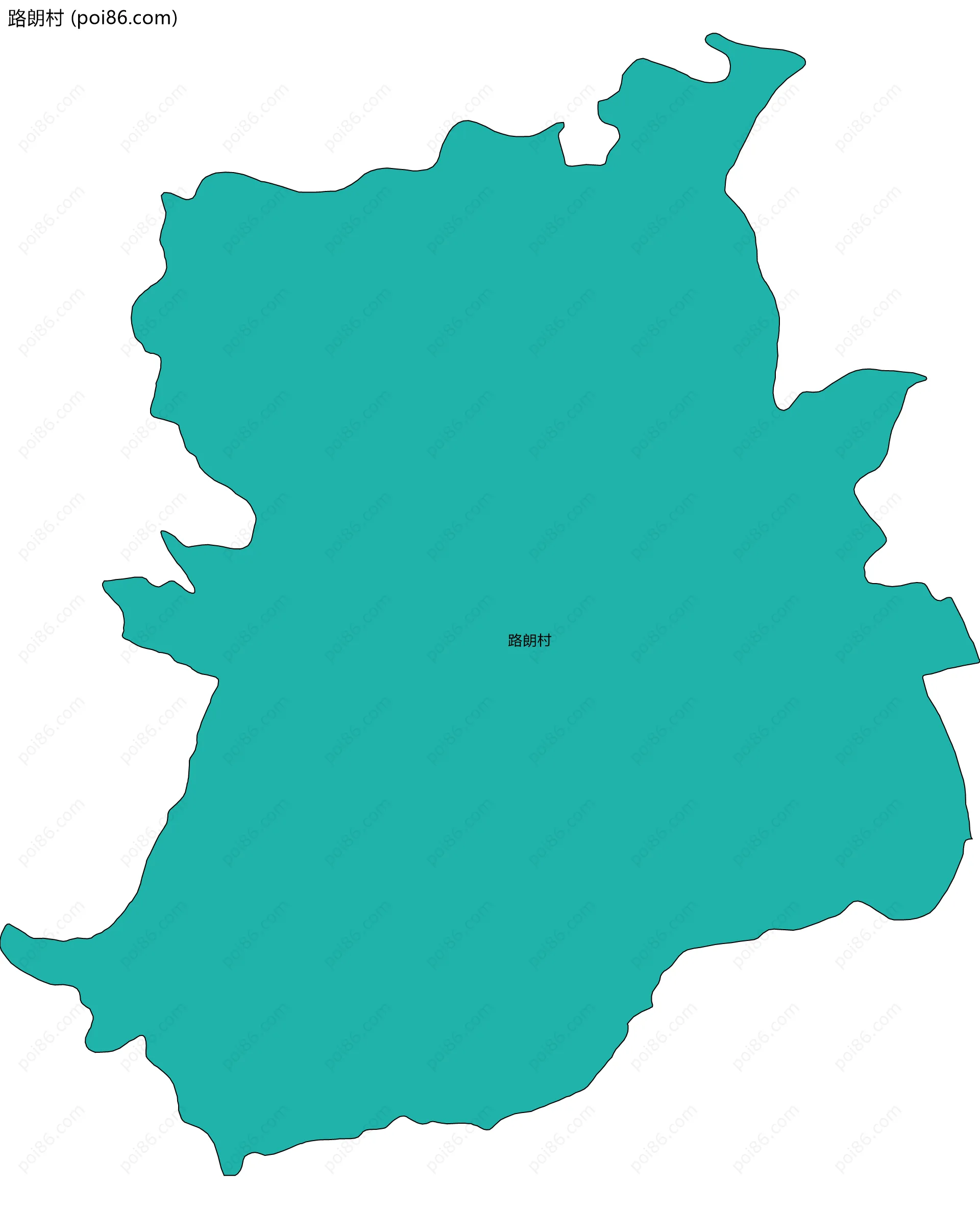 路朗村边界地图