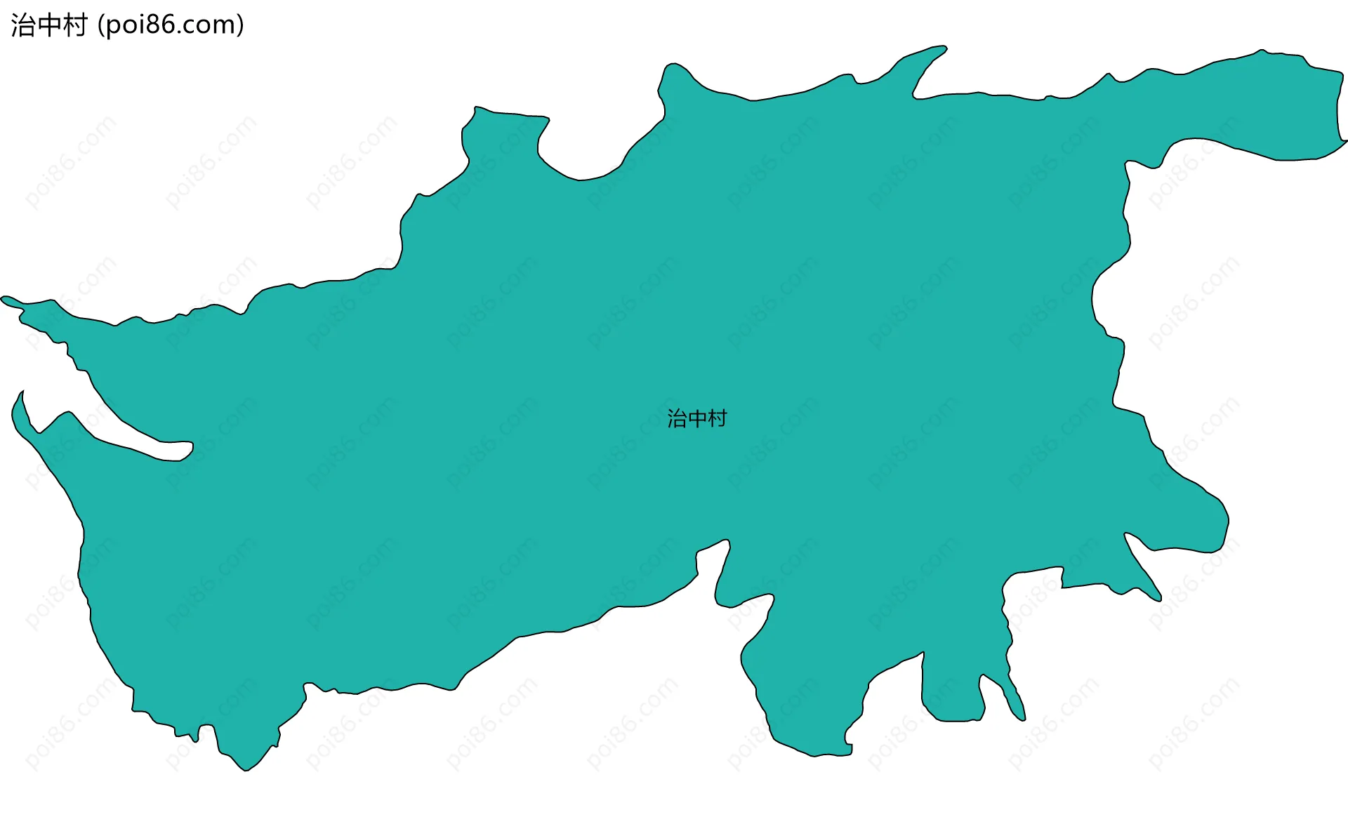 治中村边界地图