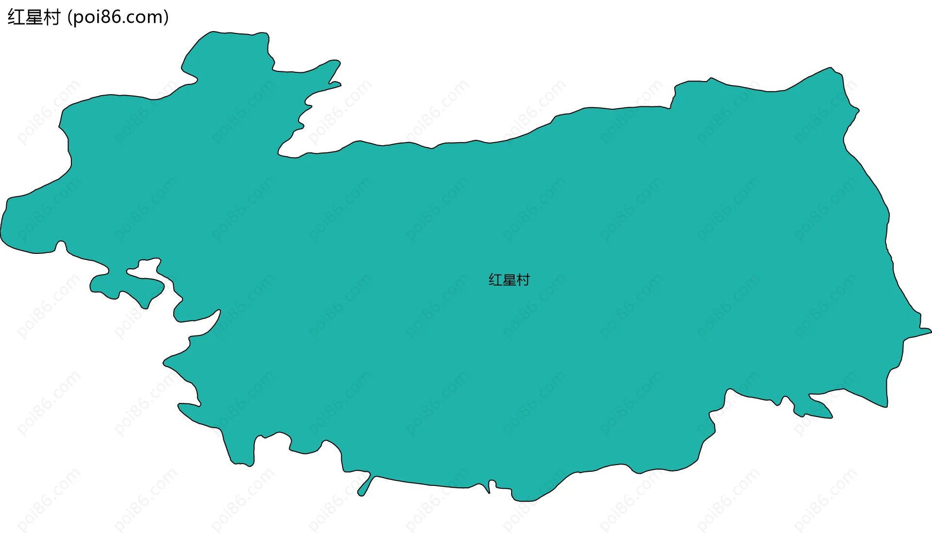 红星村边界地图