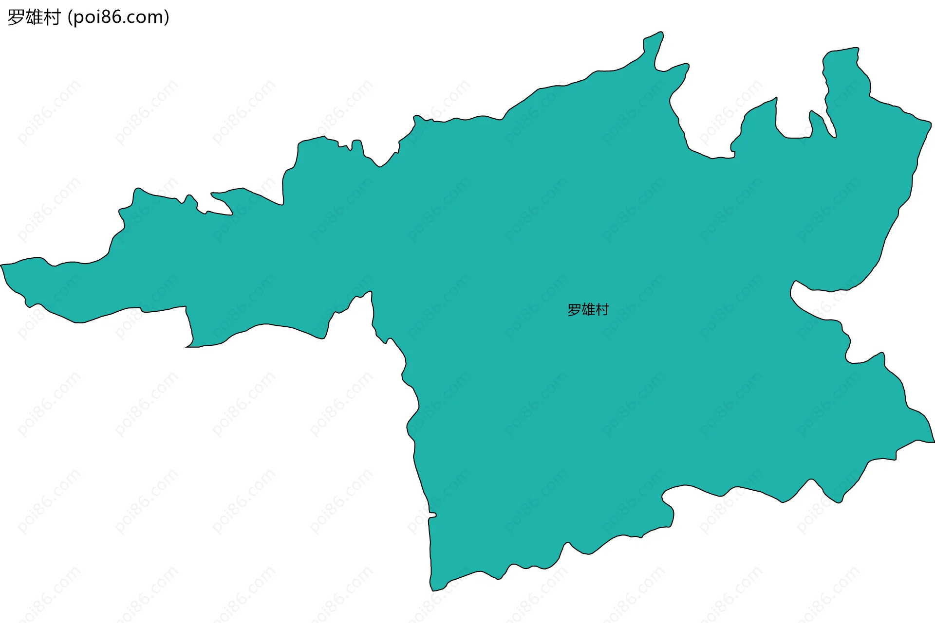 罗雄村边界地图