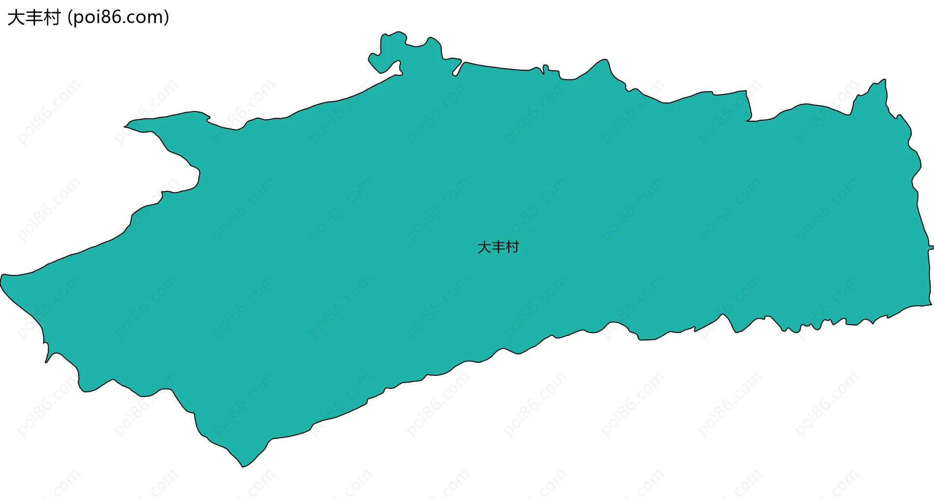 大丰村边界地图