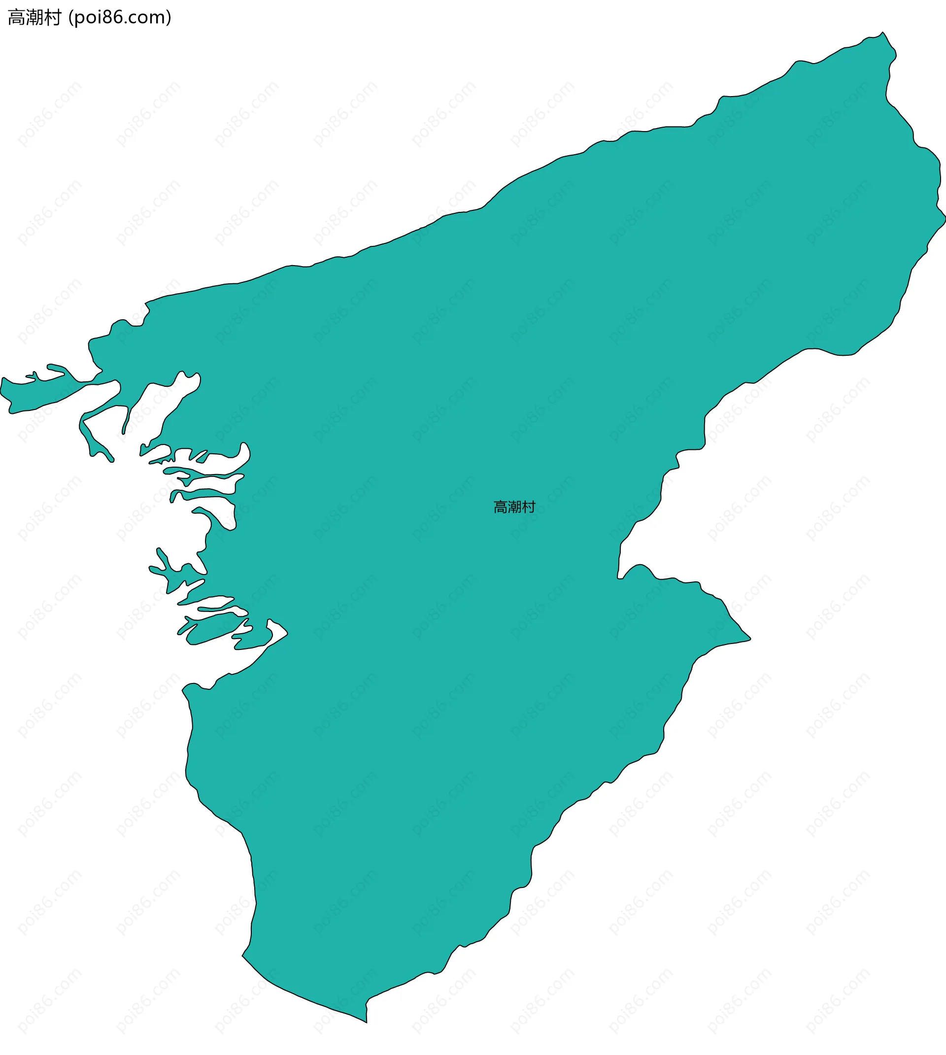 高潮村边界地图