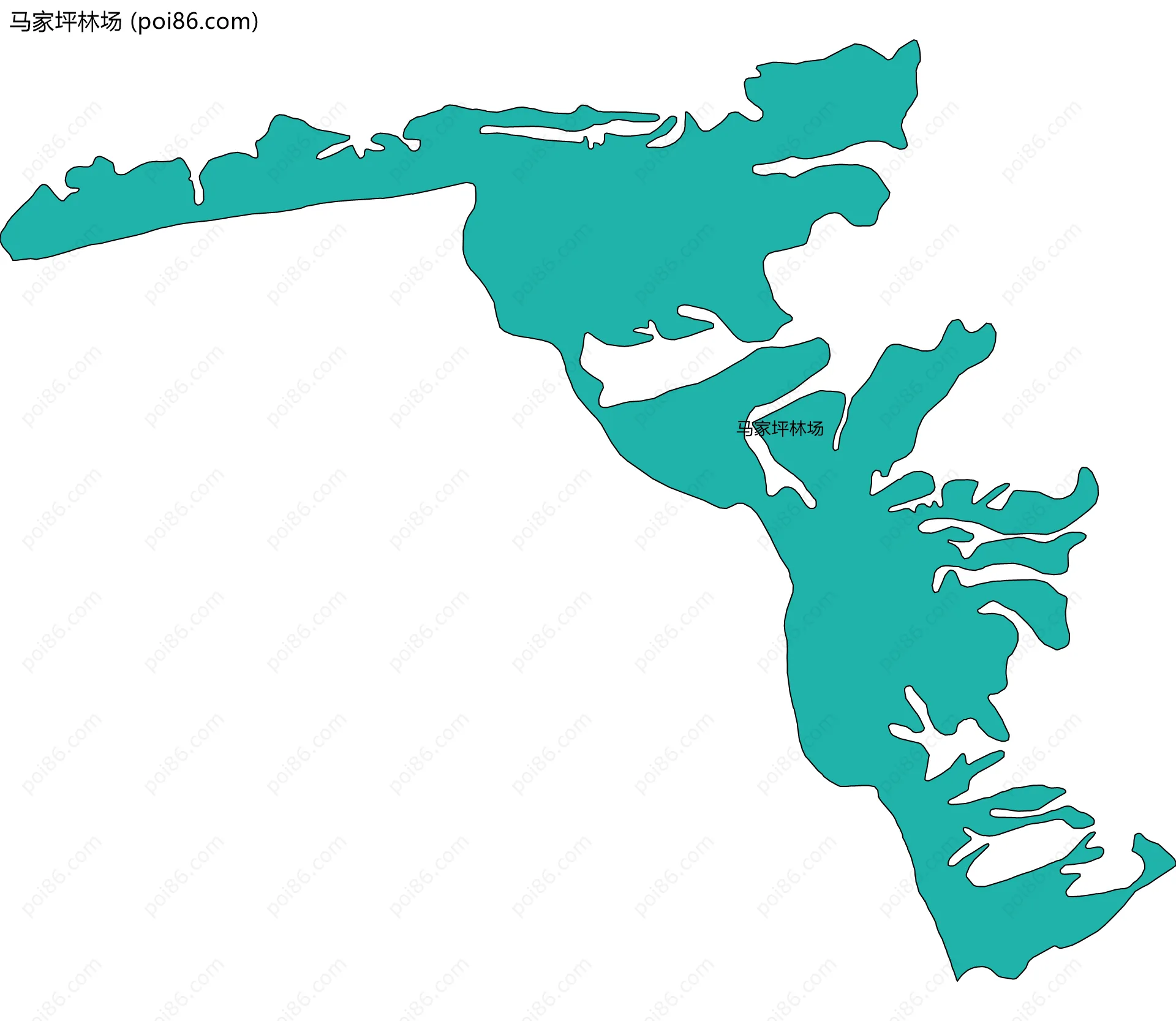 马家坪林场边界地图