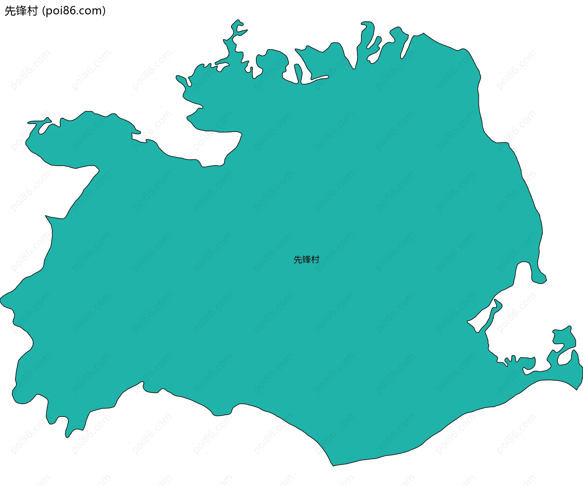先锋村边界地图