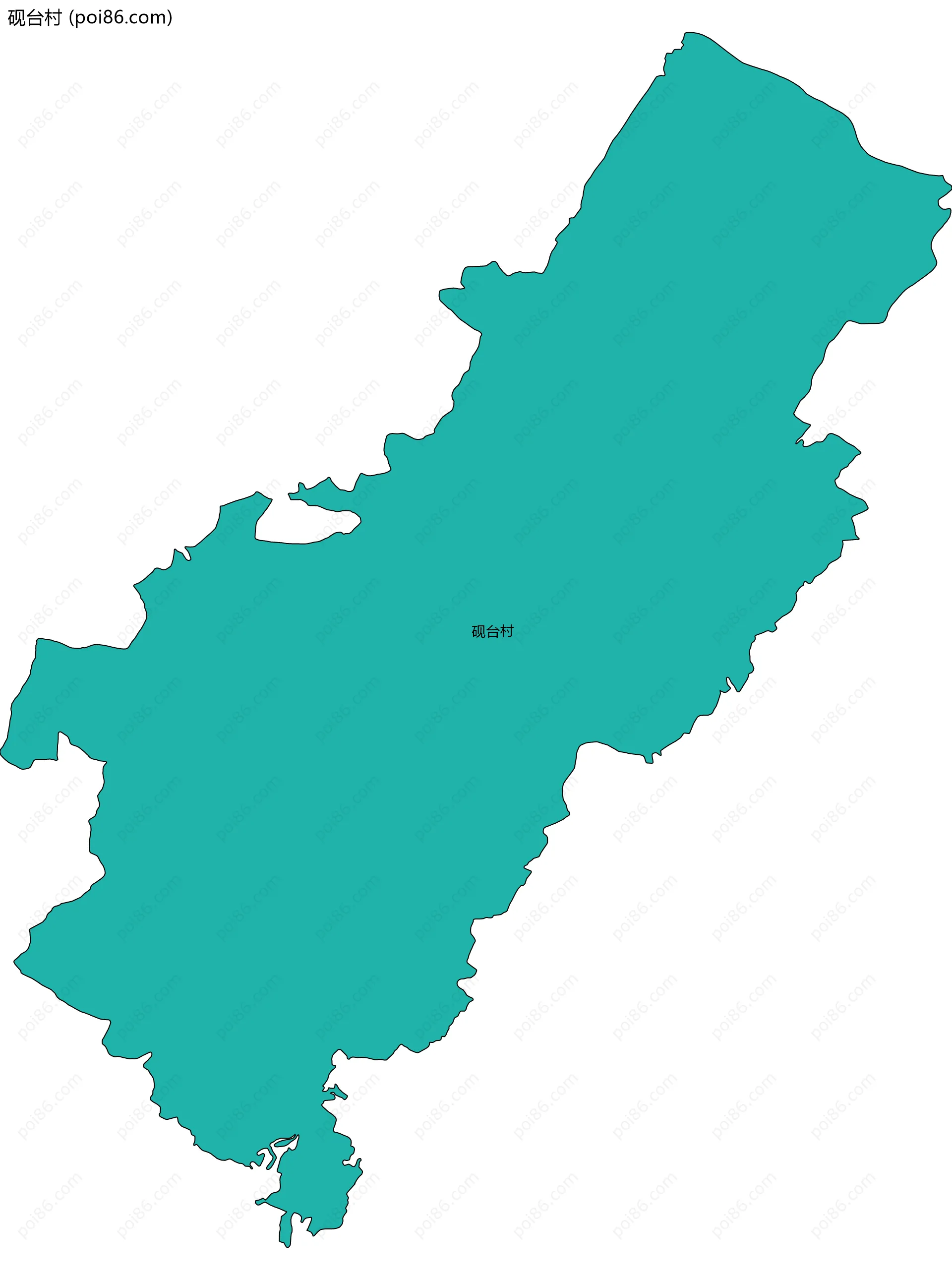 砚台村边界地图