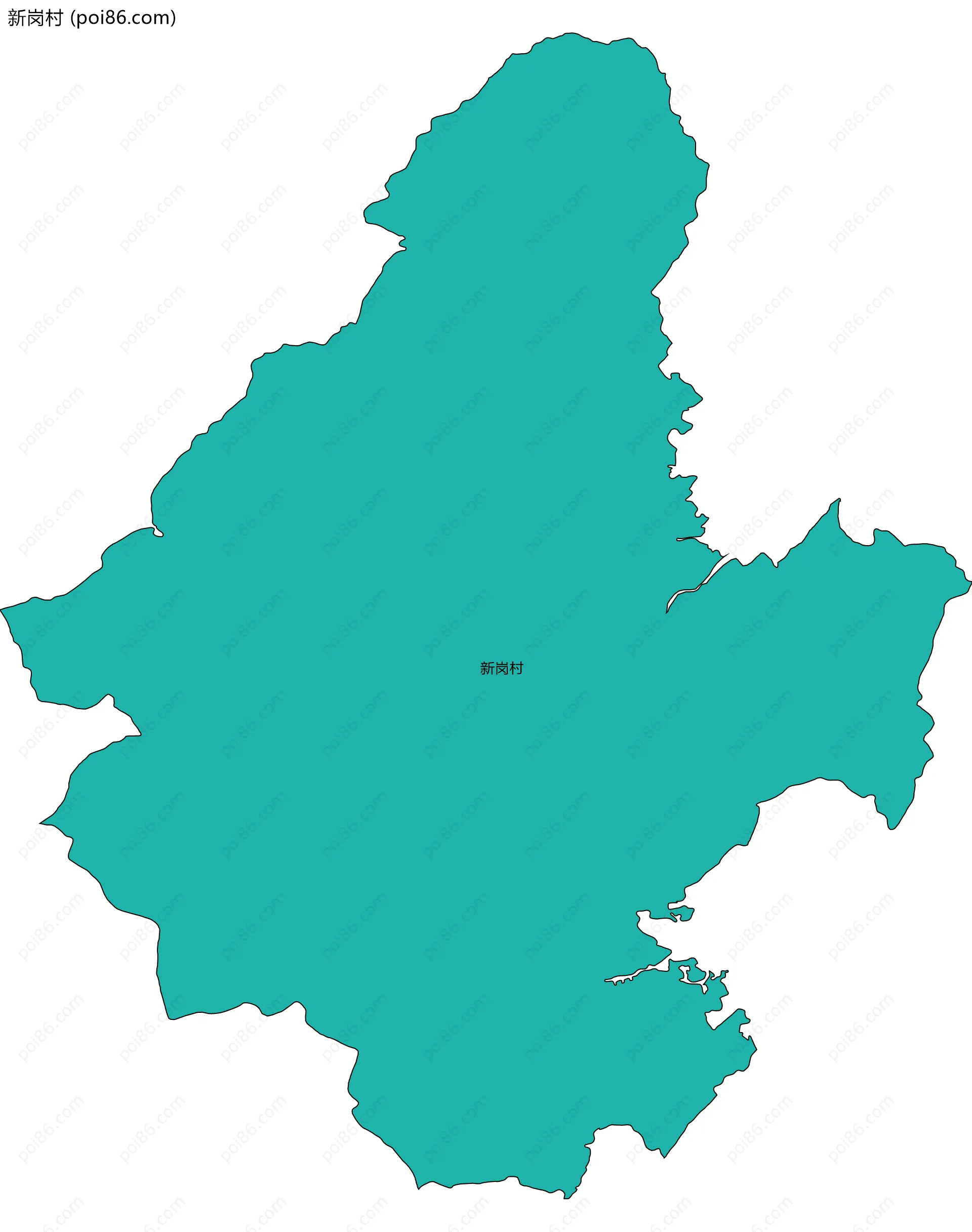 新岗村边界地图