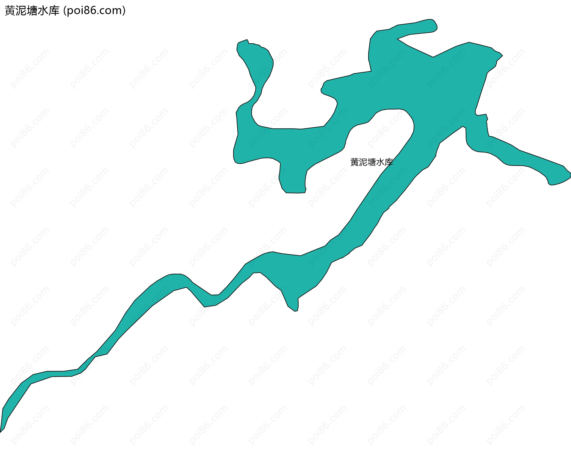 黄泥塘水库边界地图