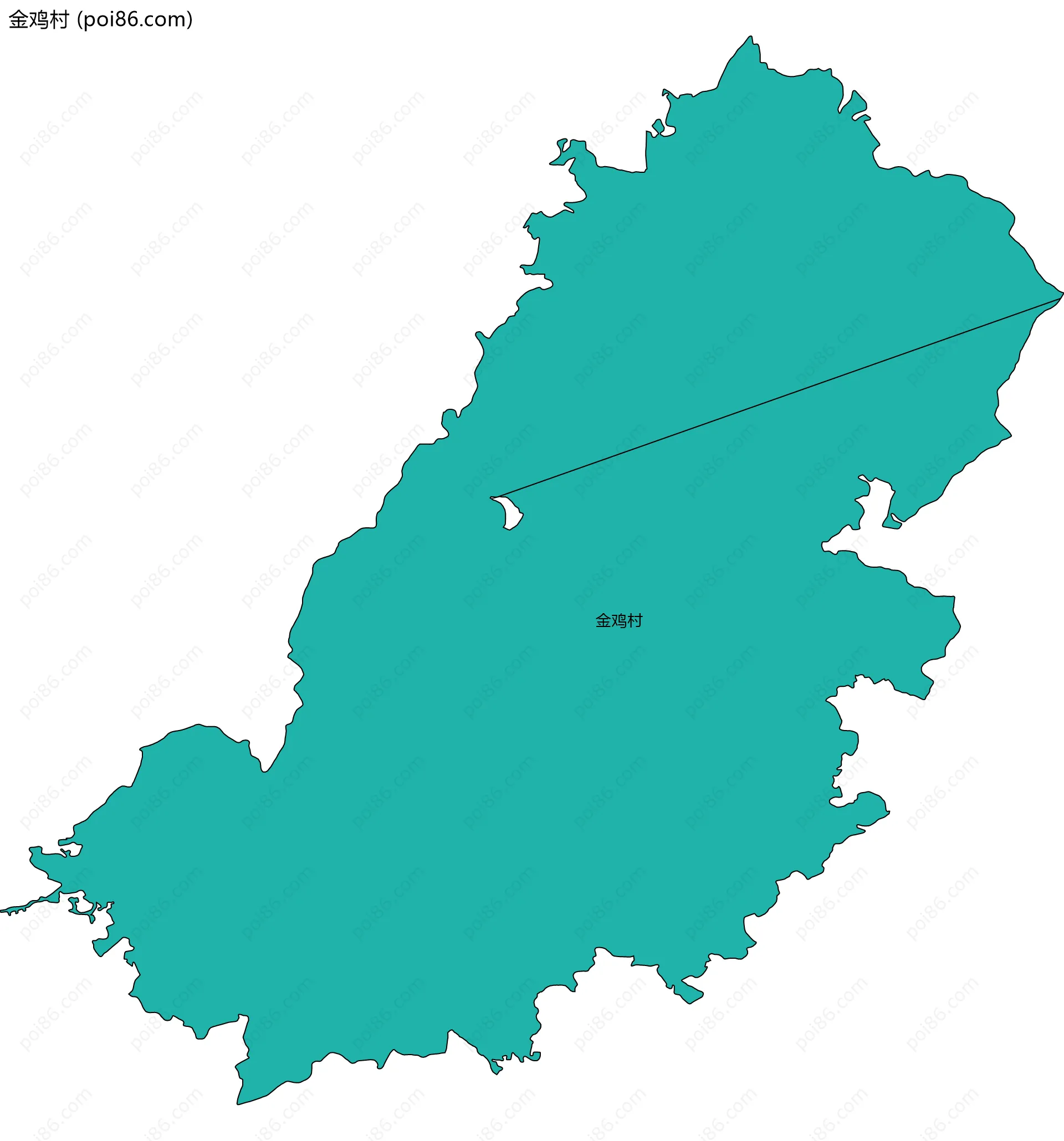 金鸡村边界地图