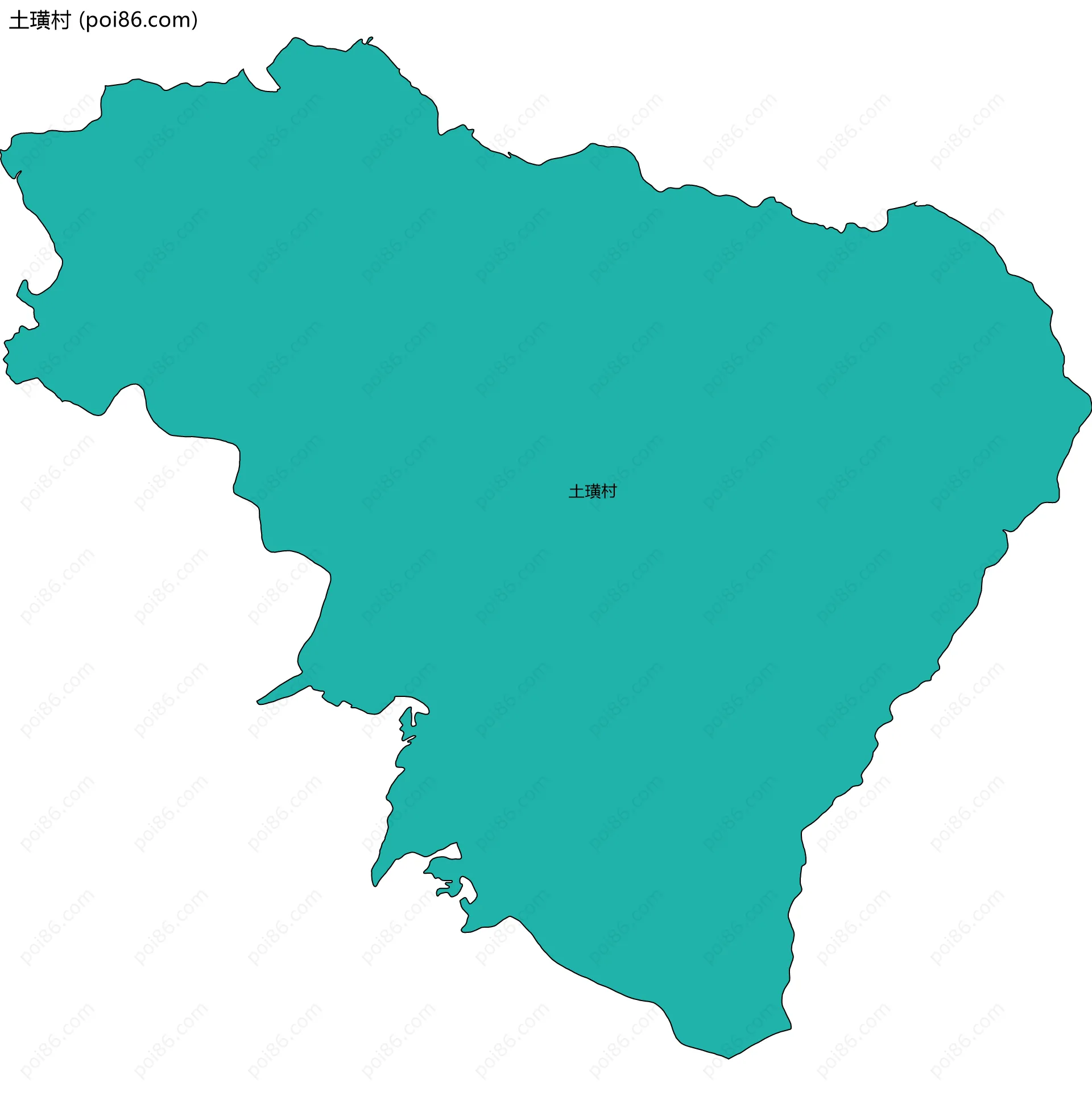 土璜村边界地图