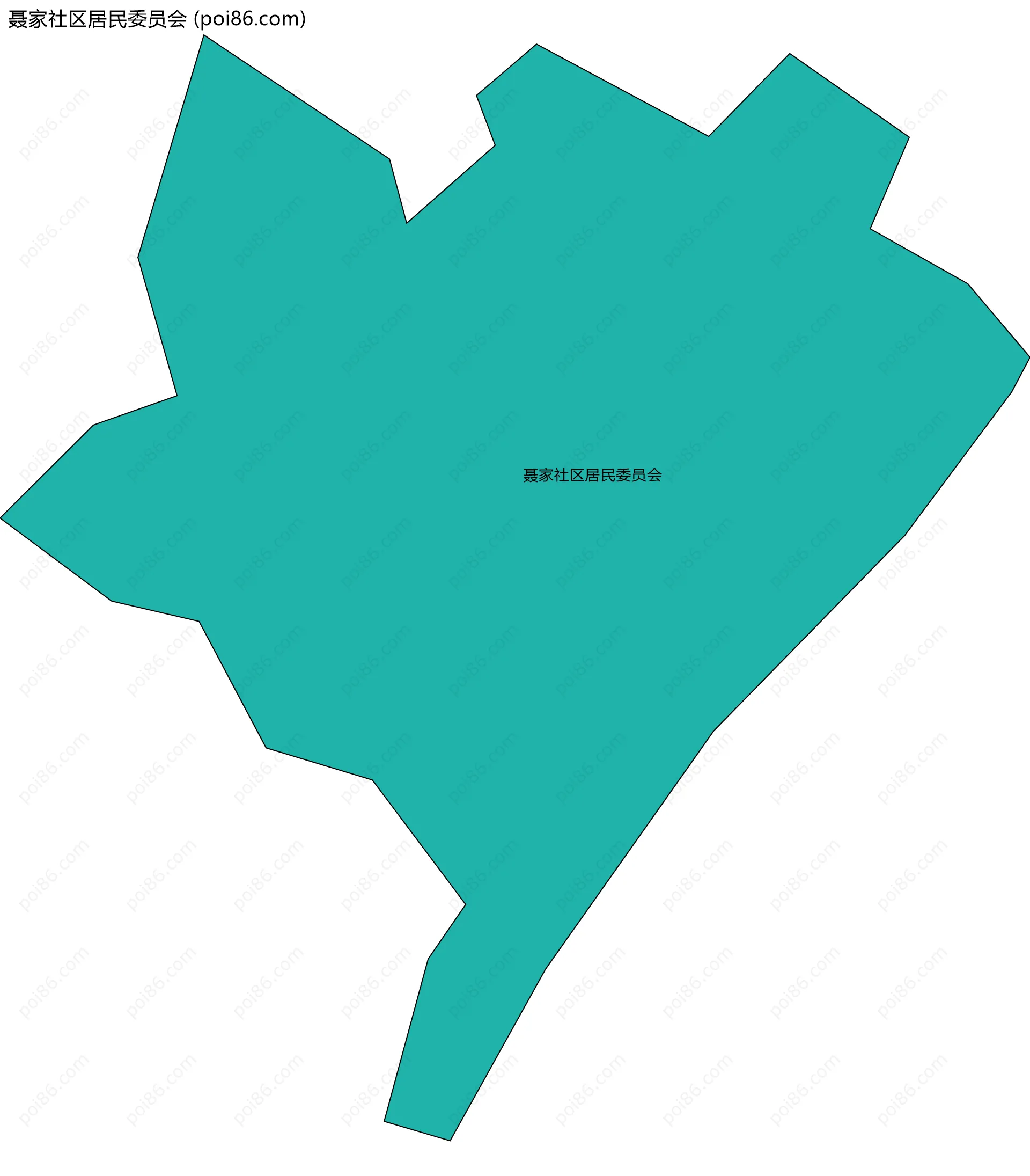 聂家社区居民委员会边界地图