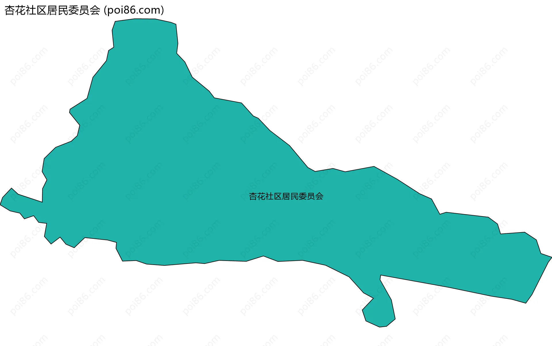 杏花社区居民委员会边界地图