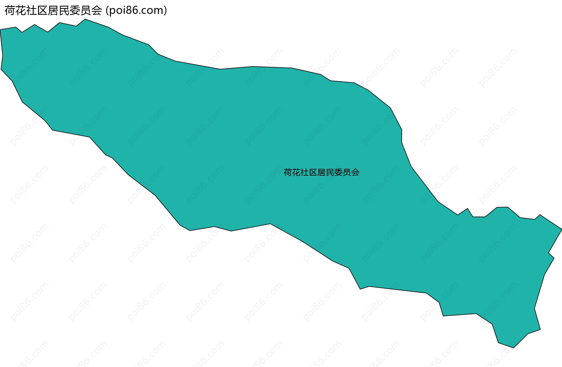 荷花社区居民委员会边界地图