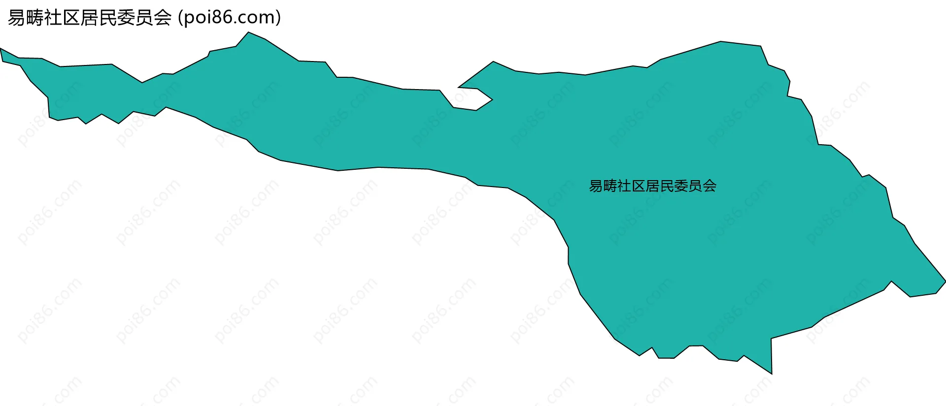 易畴社区居民委员会边界地图