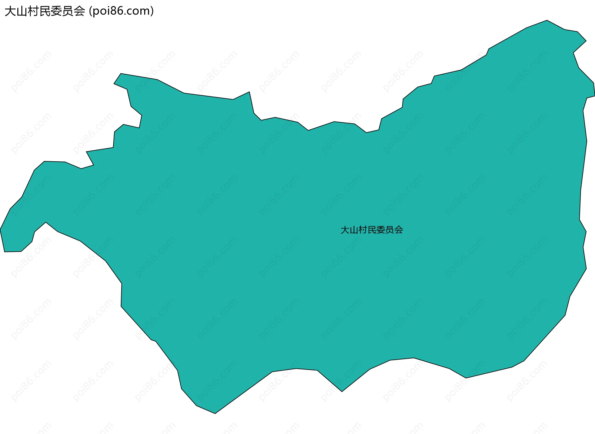 大山村民委员会边界地图