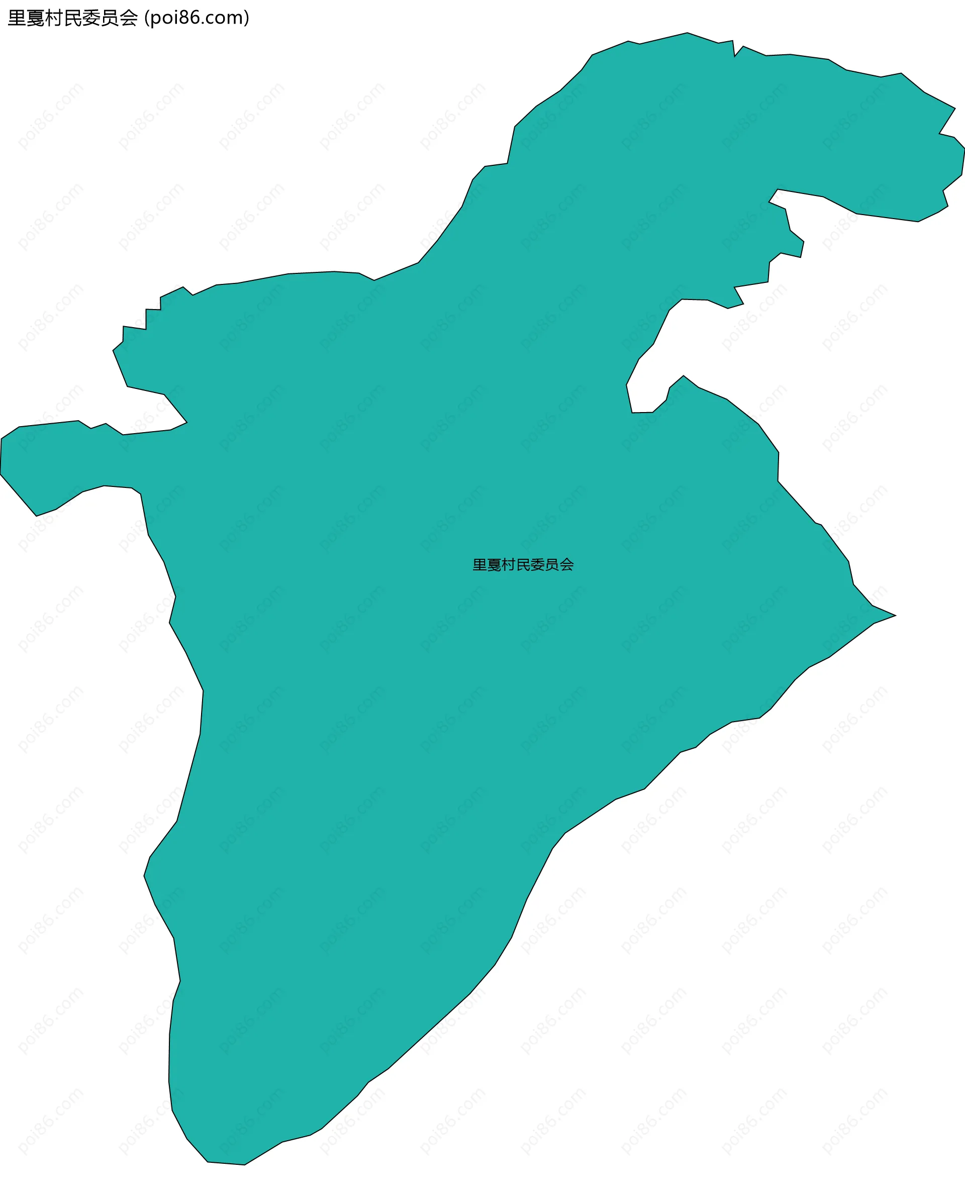 里戛村民委员会边界地图