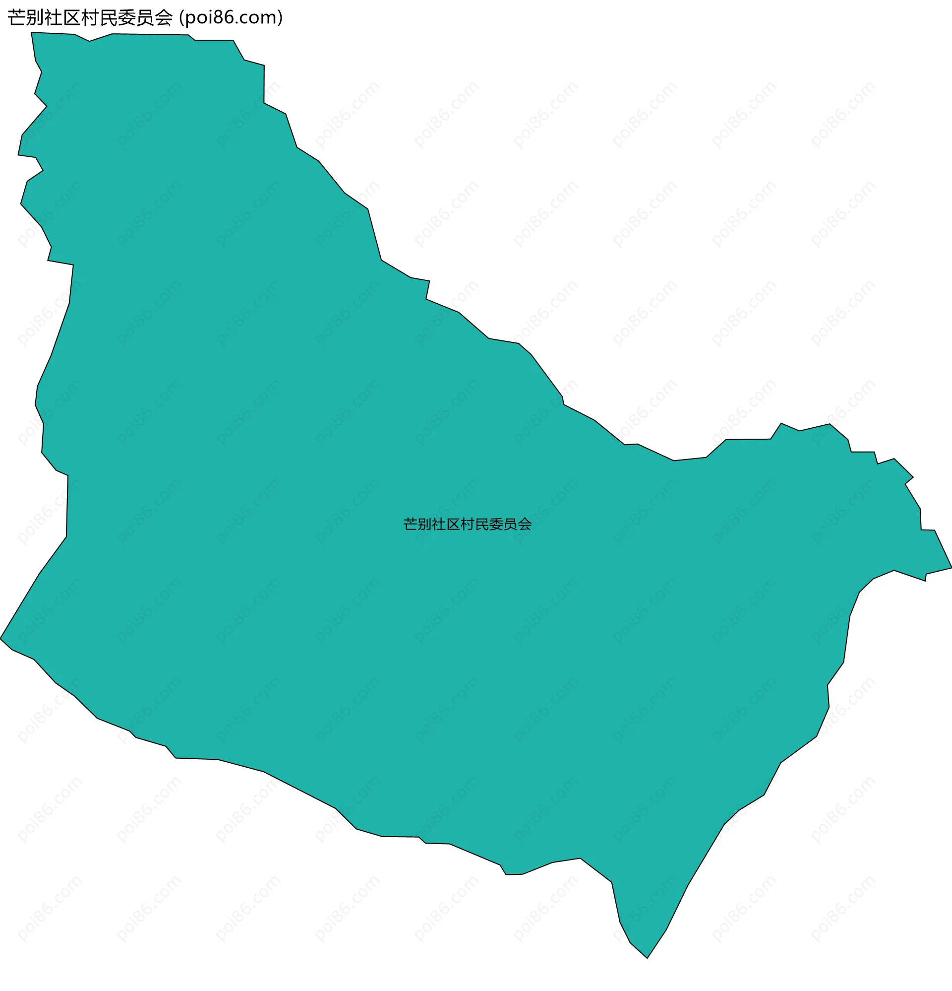 芒别社区村民委员会边界地图