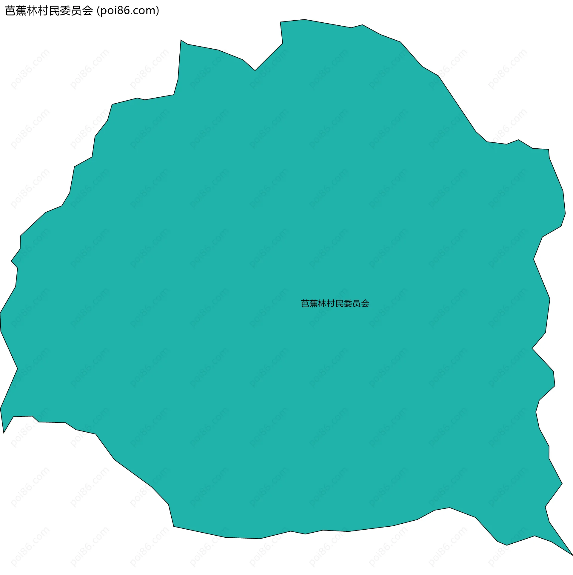 芭蕉林村民委员会边界地图