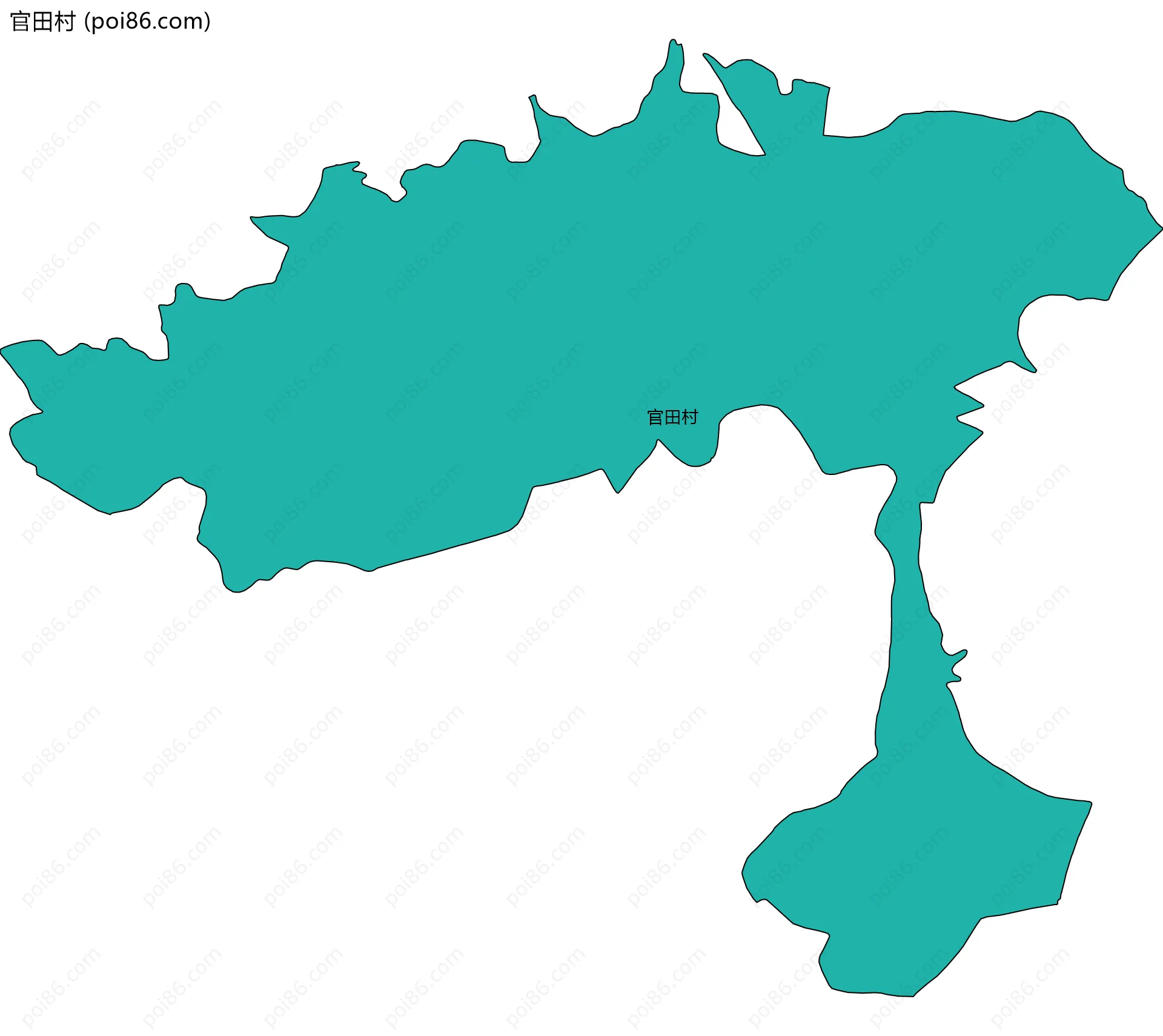 官田村边界地图