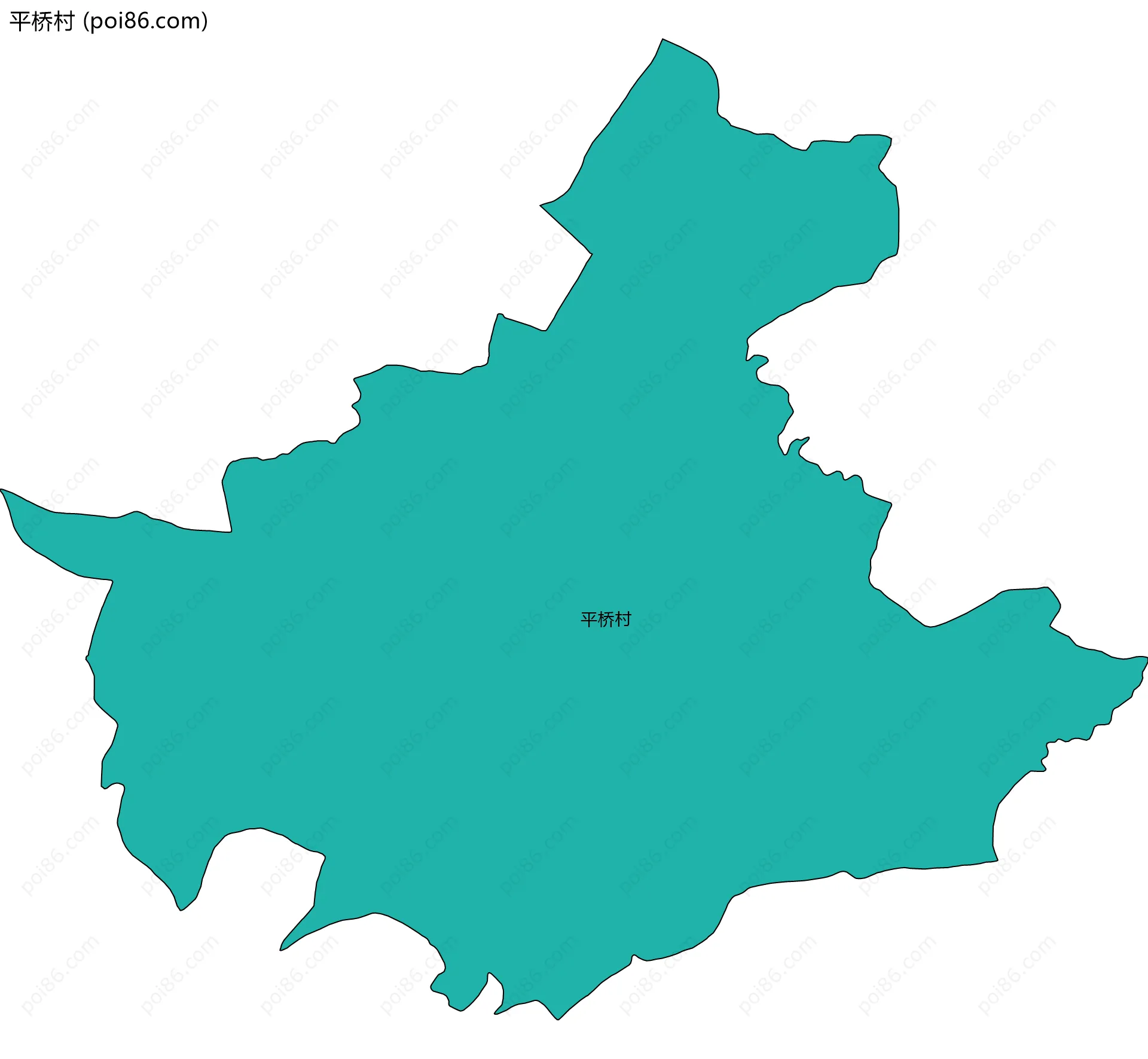 平桥村边界地图