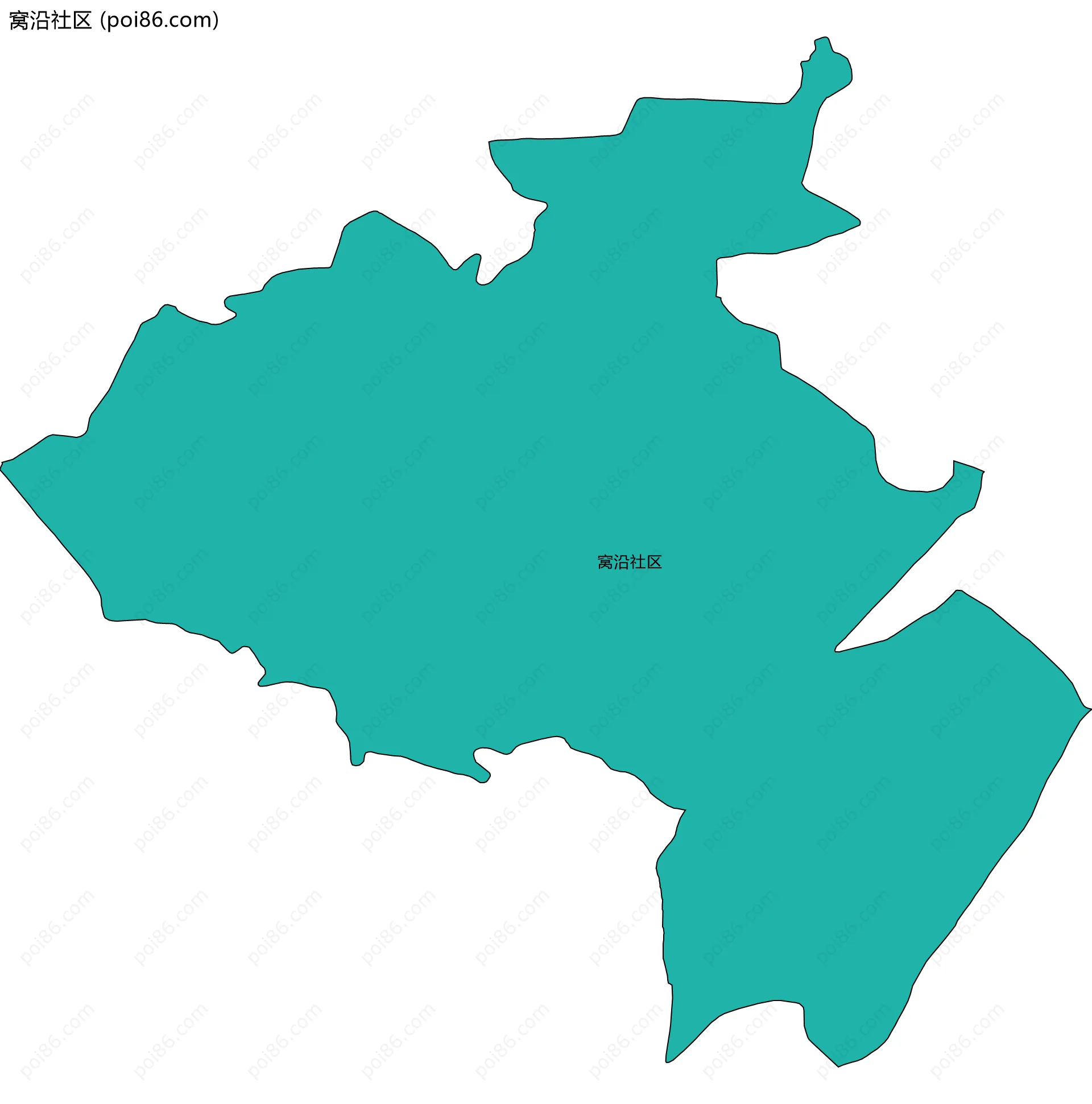 窝沿社区边界地图