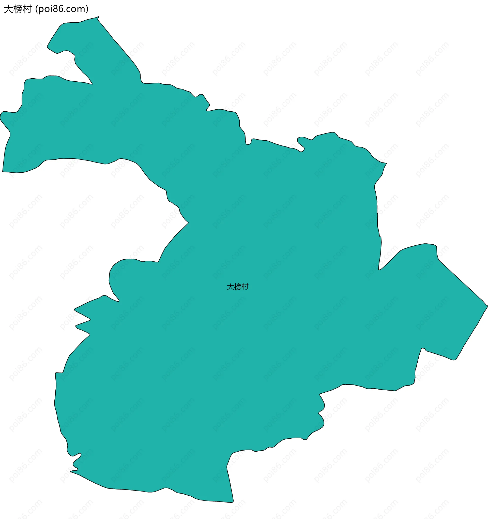 大榜村边界地图