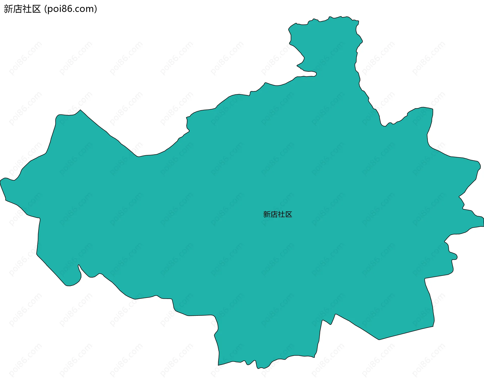 新店社区边界地图
