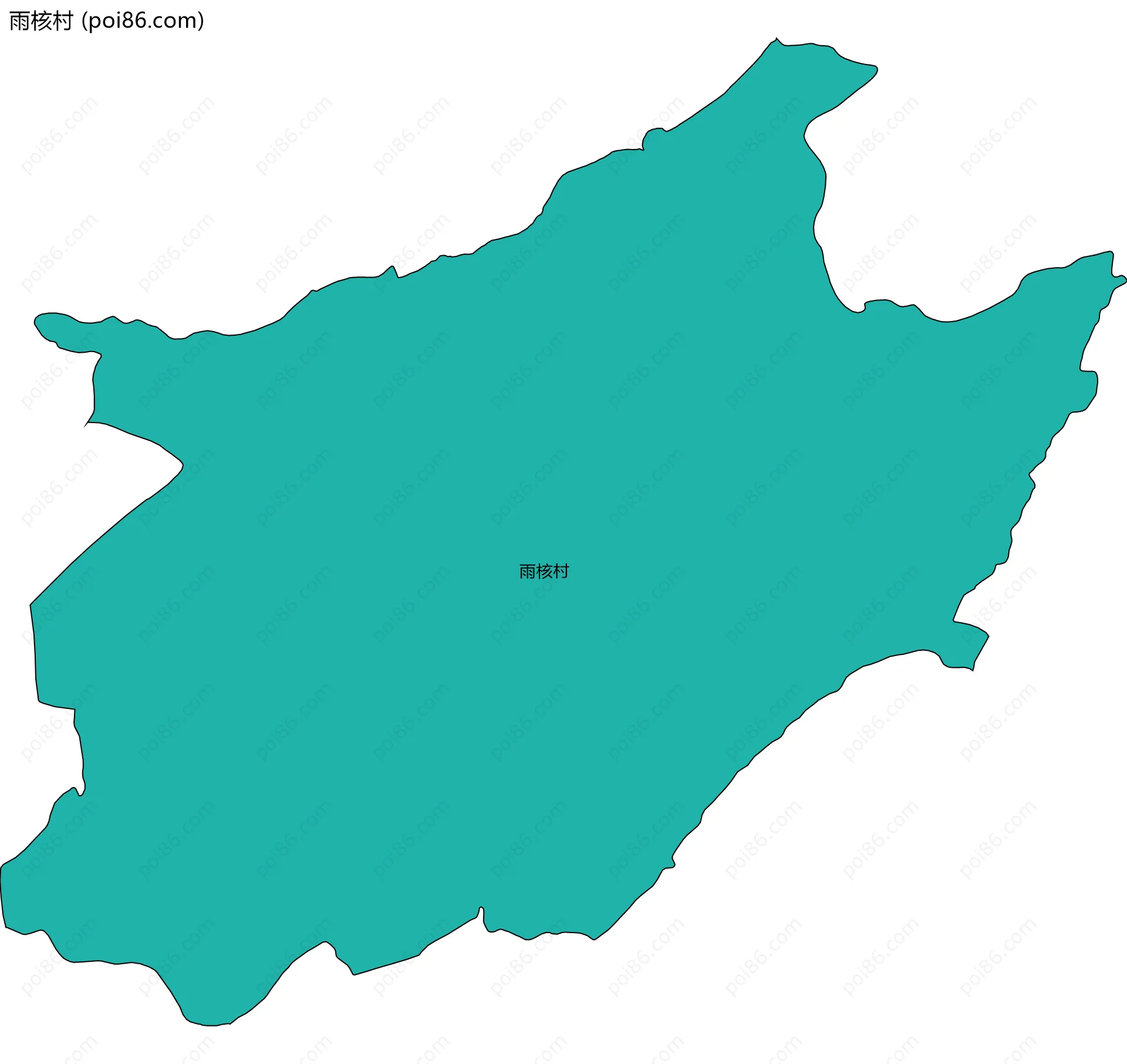 雨核村边界地图